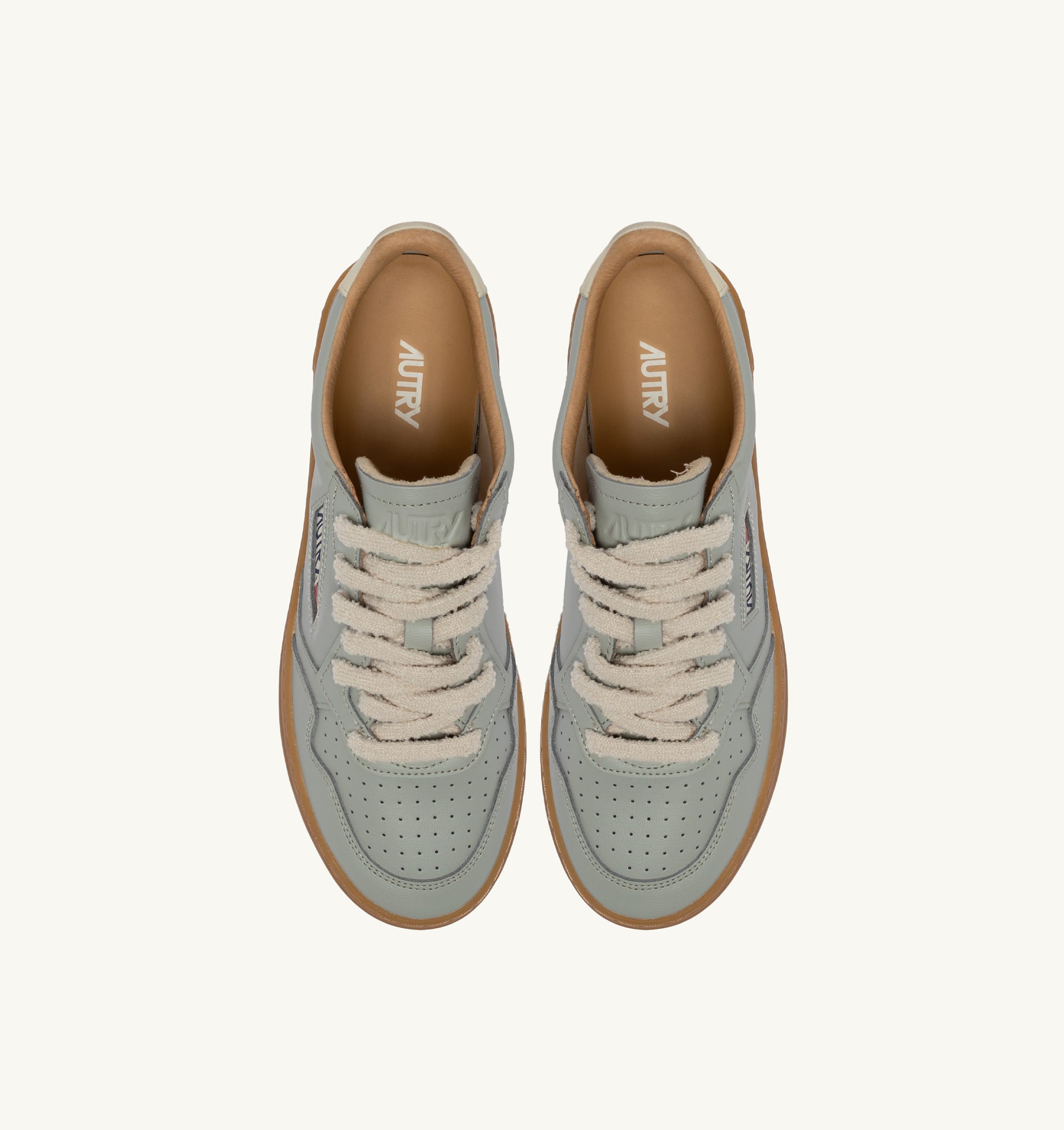 SNEAKERS MEDALIST LOW IN PELLE MILITARY E MARSHMALLOW