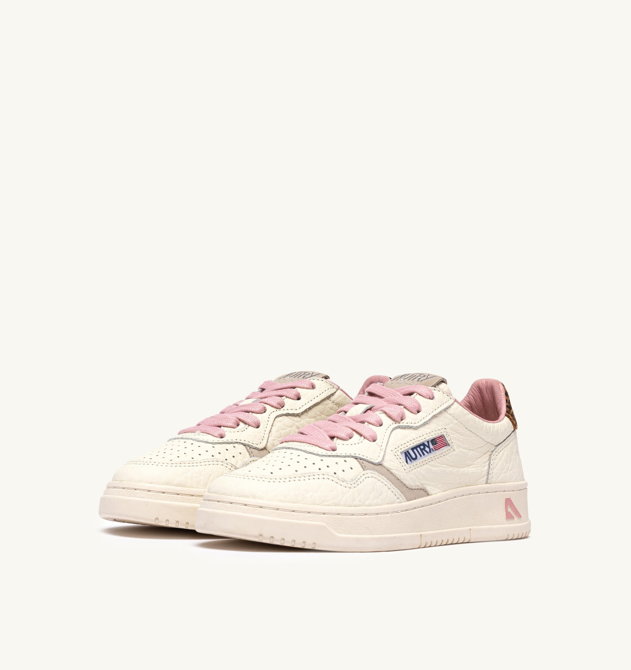 SNEAKERS MEDALIST LOW IN PELLE SAND E LEOPARD
