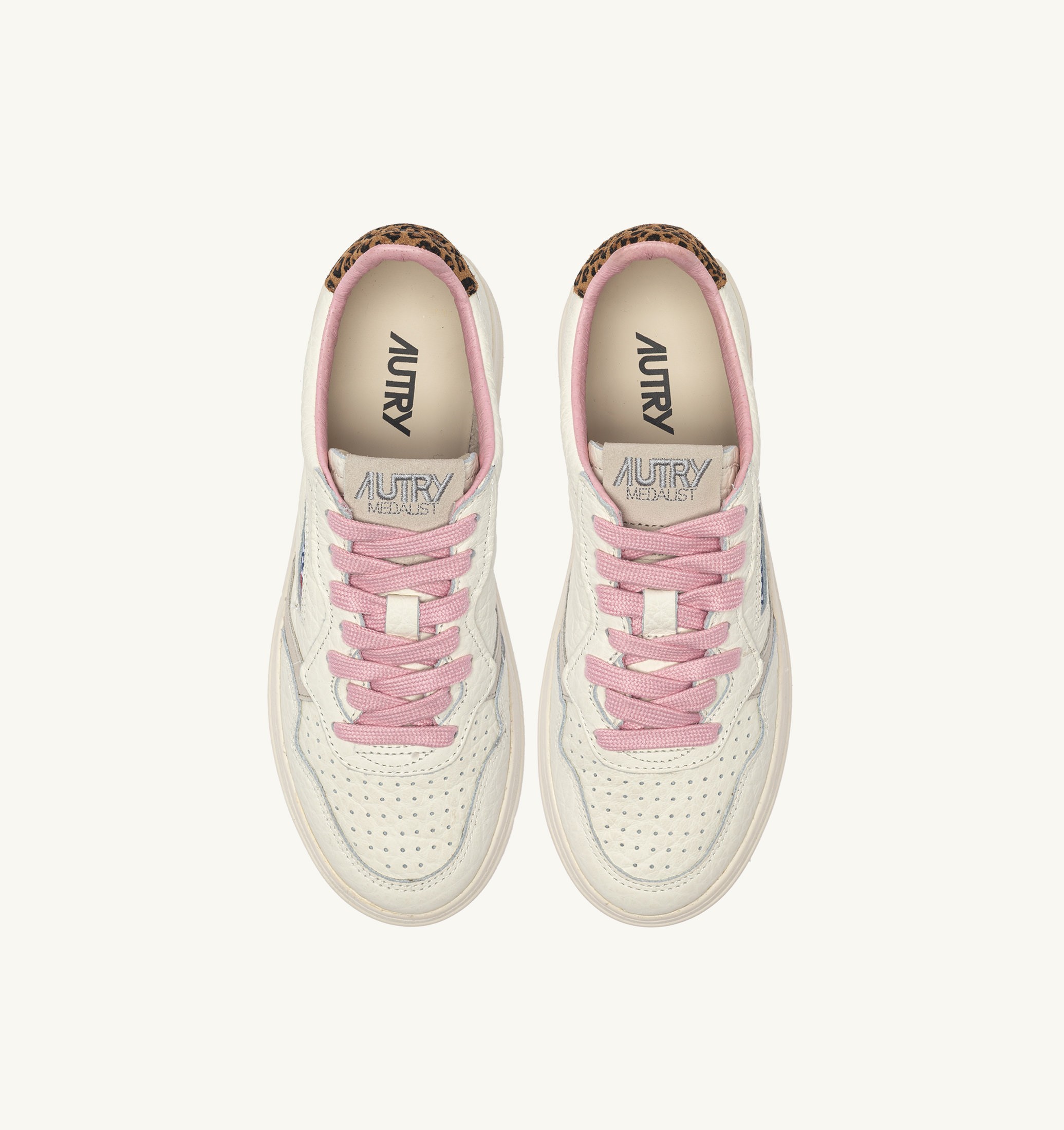 SNEAKERS MEDALIST LOW IN PELLE SAND E LEOPARD