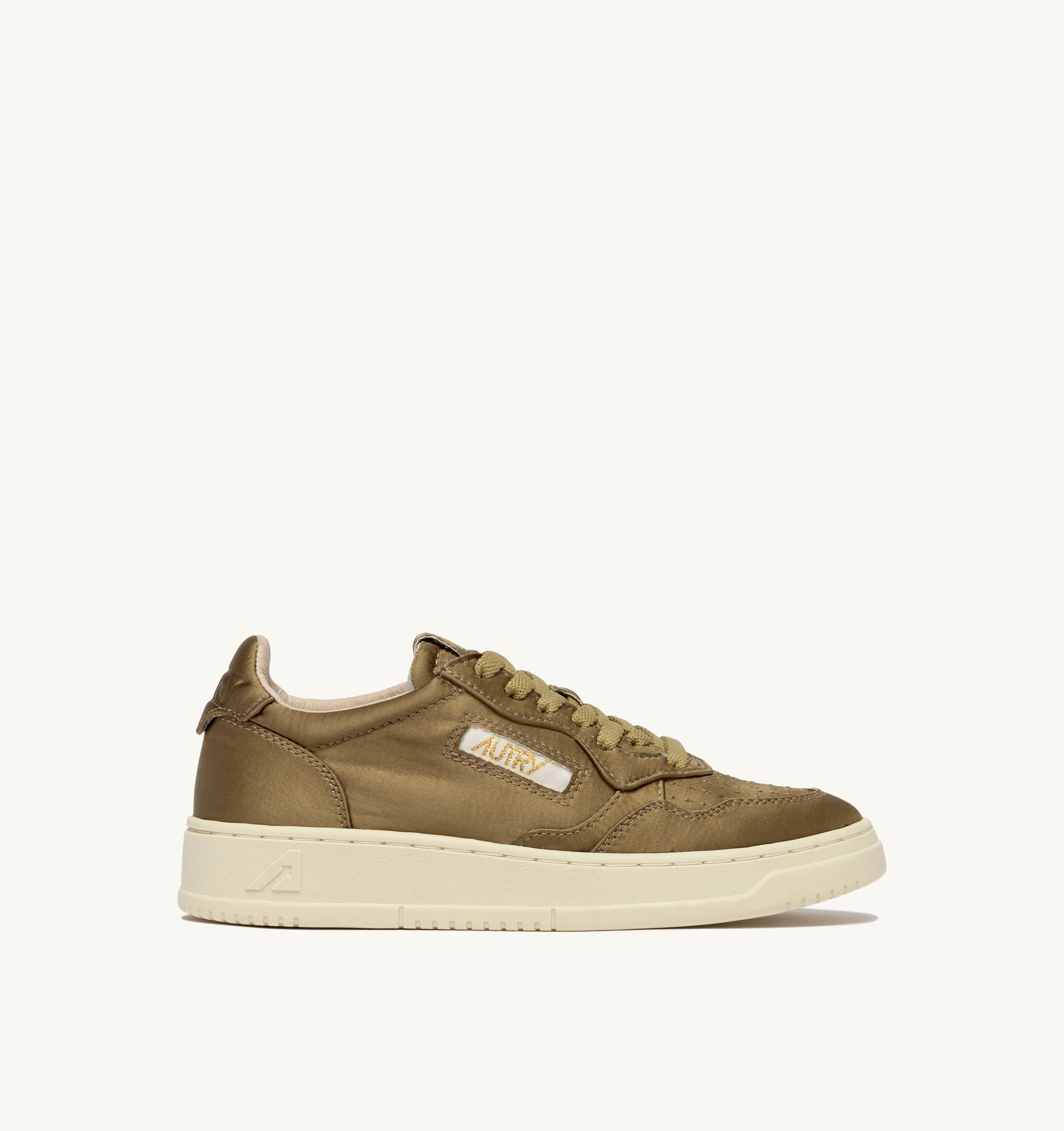 SNEAKERS MEDALIST LOW IN SATIN ARMY