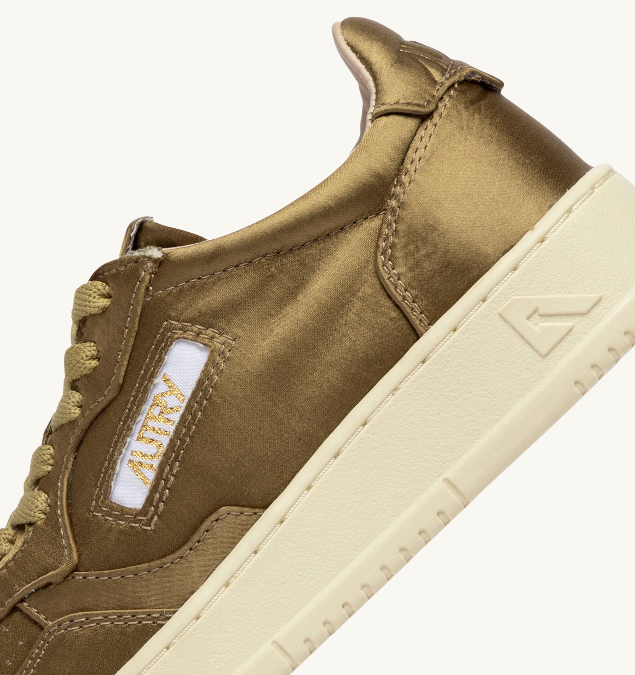 SNEAKERS MEDALIST LOW IN SATIN ARMY