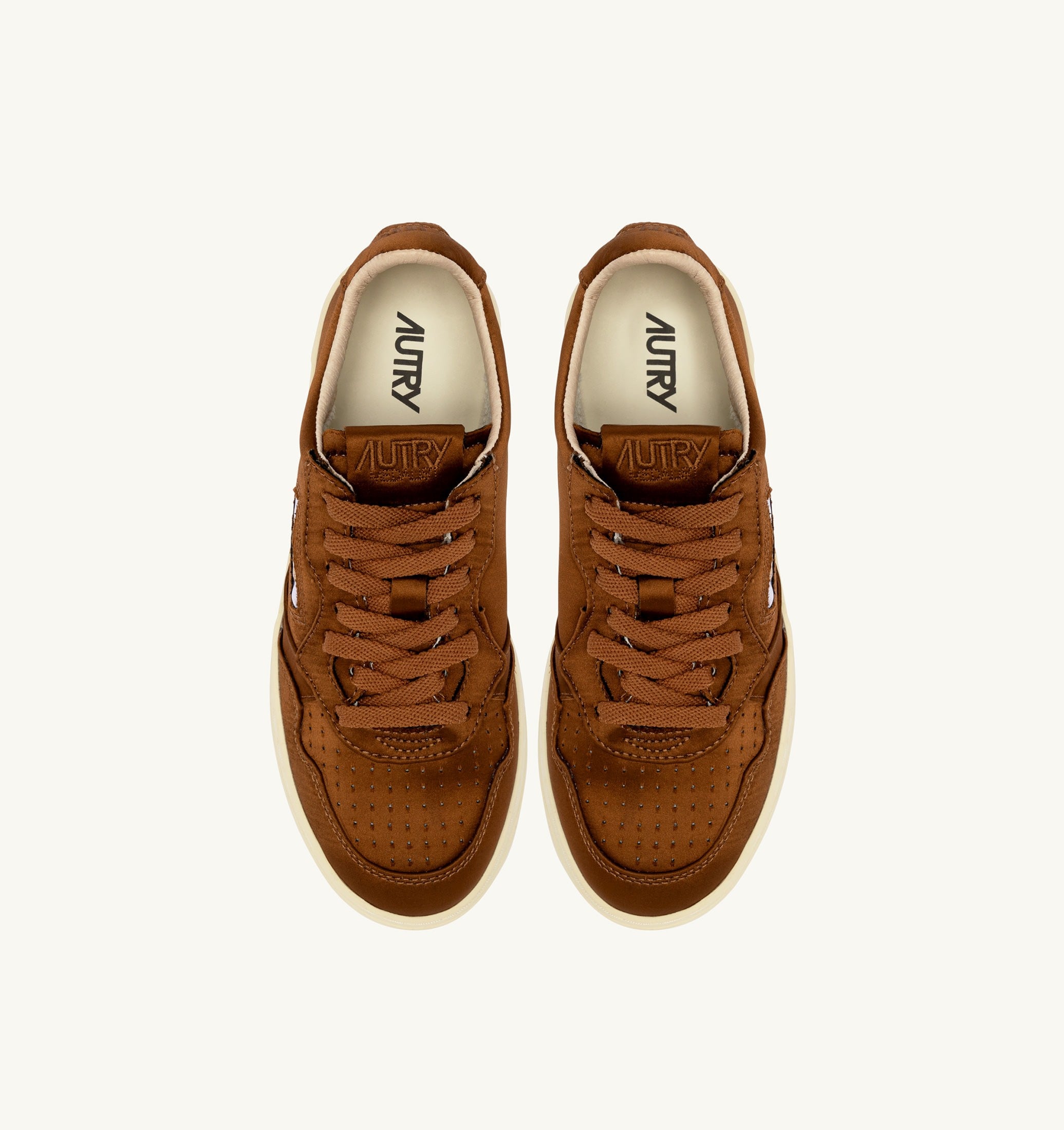 SNEAKERS MEDALIST LOW IN SATIN EARTH