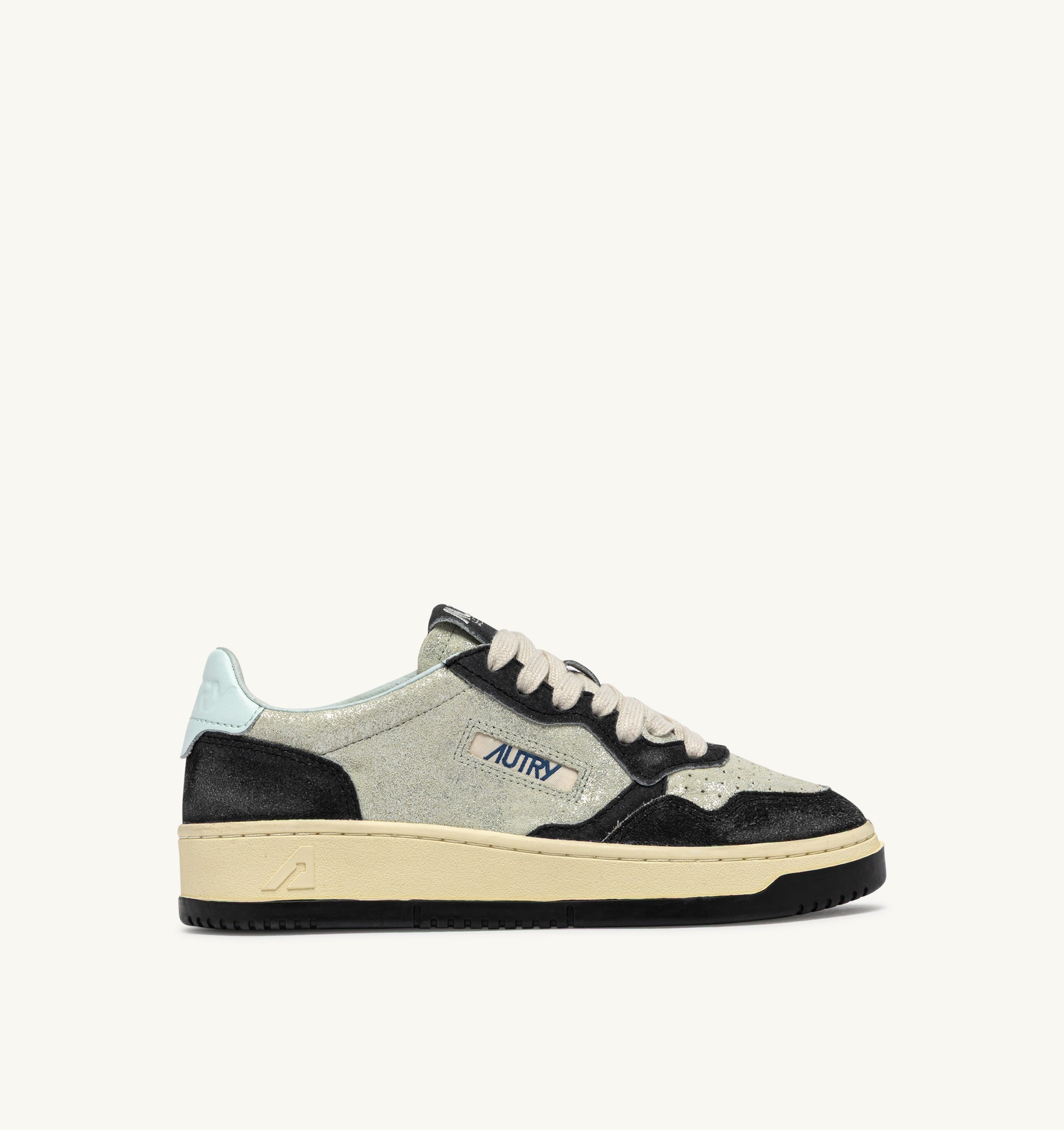 SNEAKERS MEDALIST LOW IN SUEDE ARGENTO E BLACK SUGAR