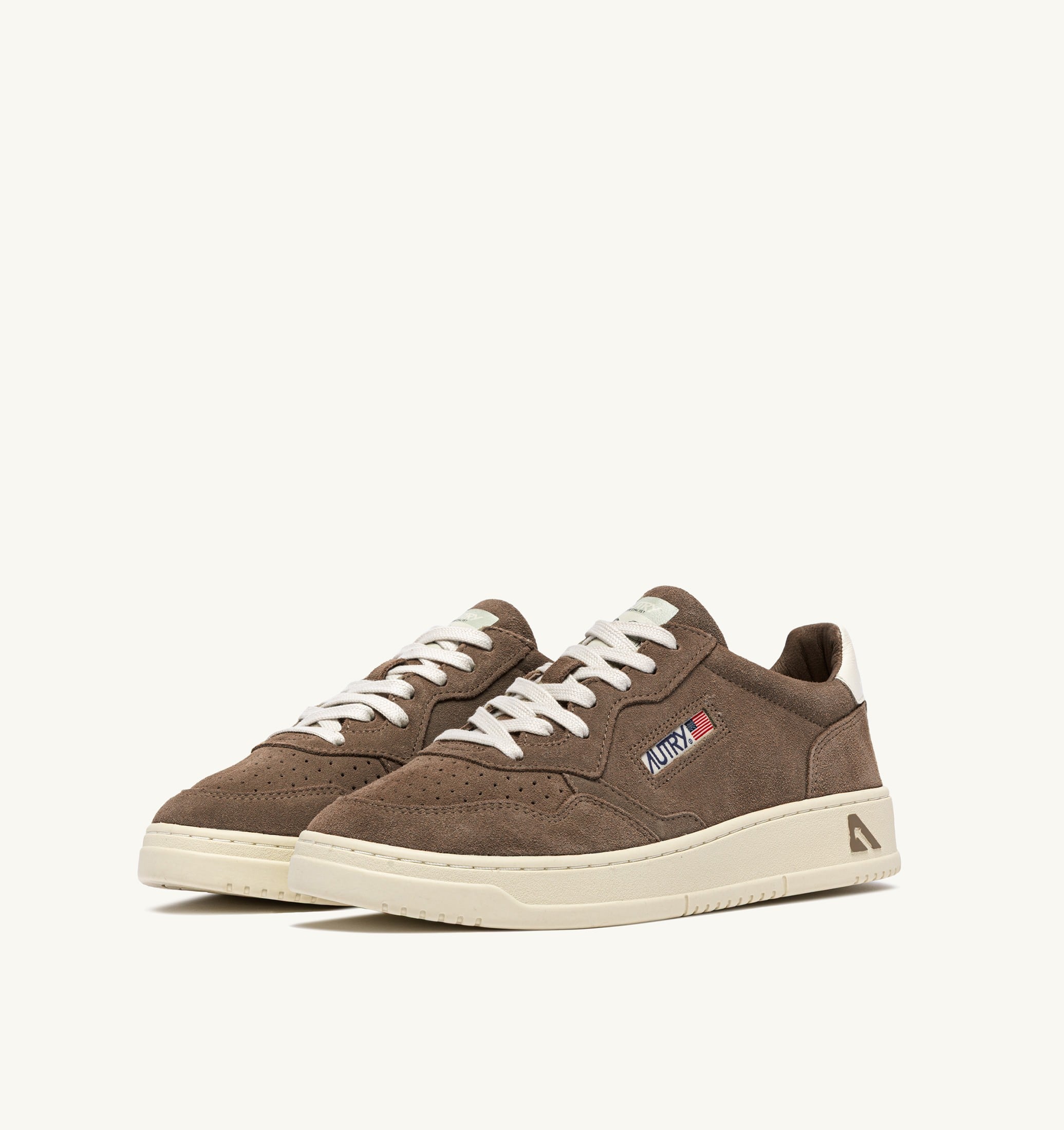 SNEAKERS MEDALIST LOW IN SUEDE CIGAR E BIANCO