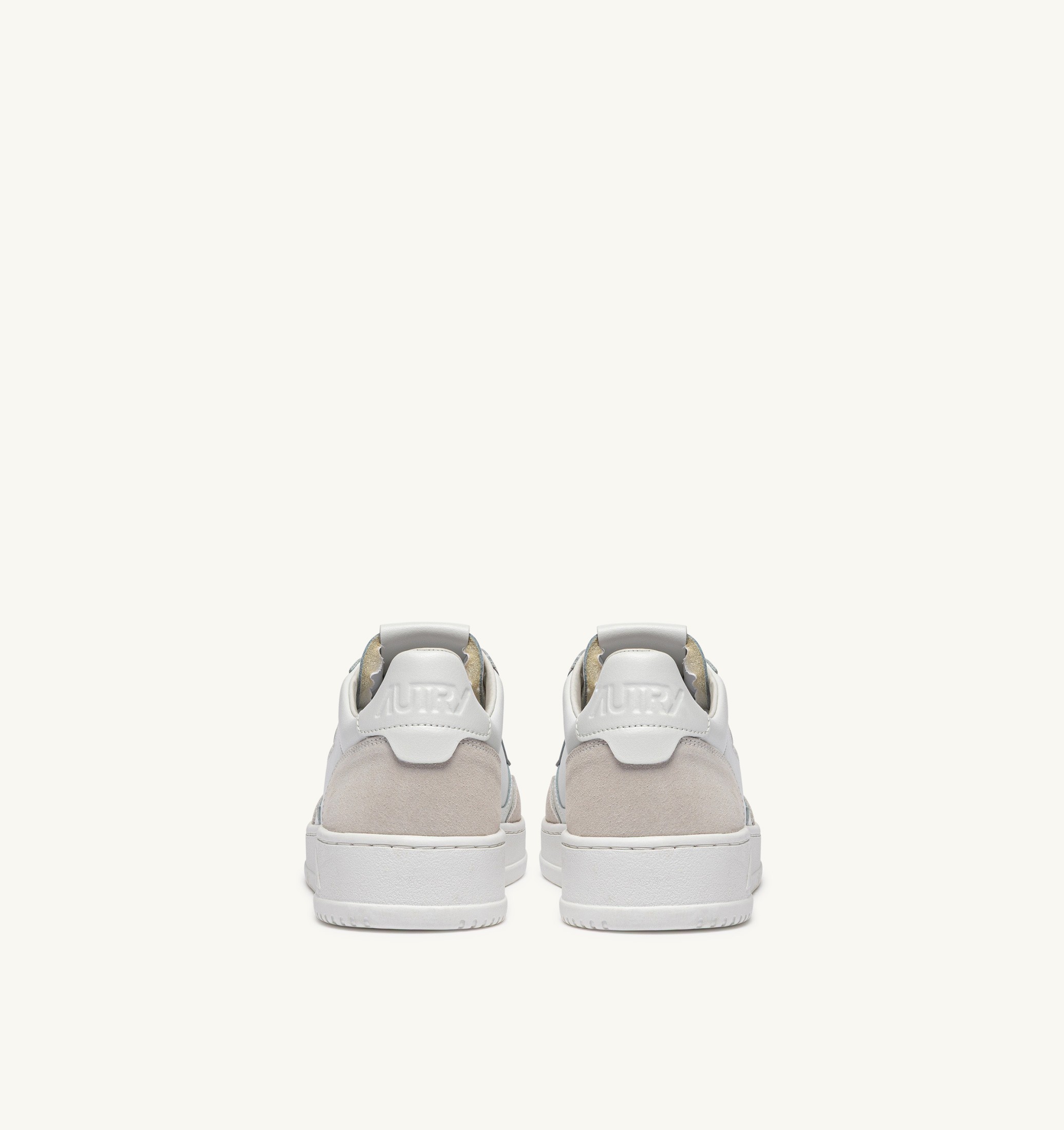 SNEAKERS MEDALIST LOW IN SUEDE E PELLE BIANCA