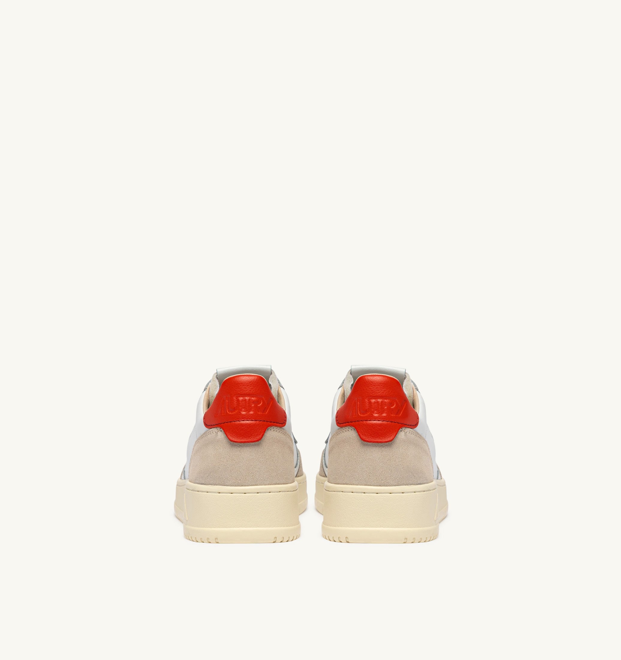 SNEAKERS MEDALIST LOW IN SUEDE E PELLE BIANCA E LION