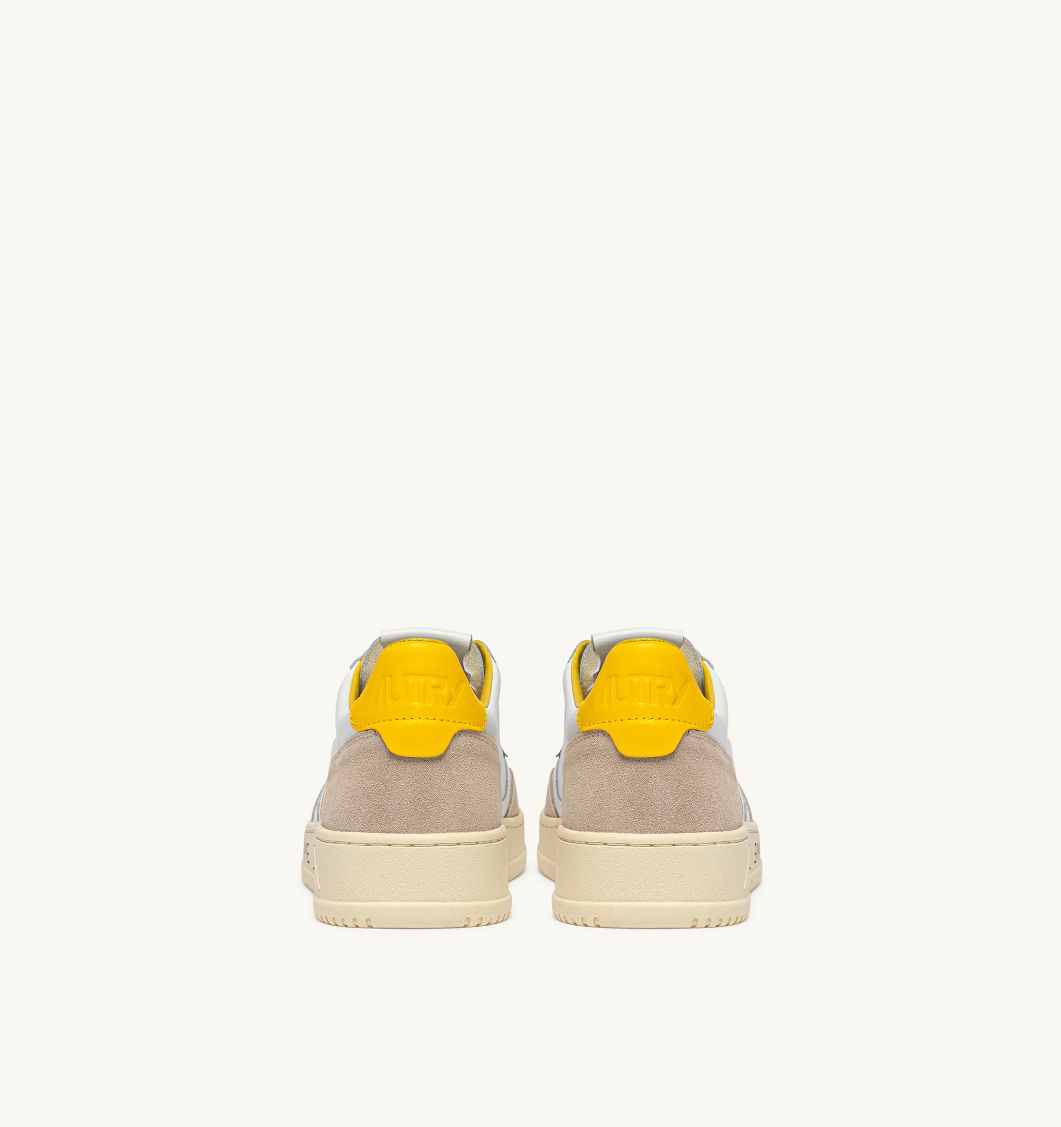 SNEAKERS MEDALIST LOW IN SUEDE E PELLE BIANCA E SLICKER CON LETTERING