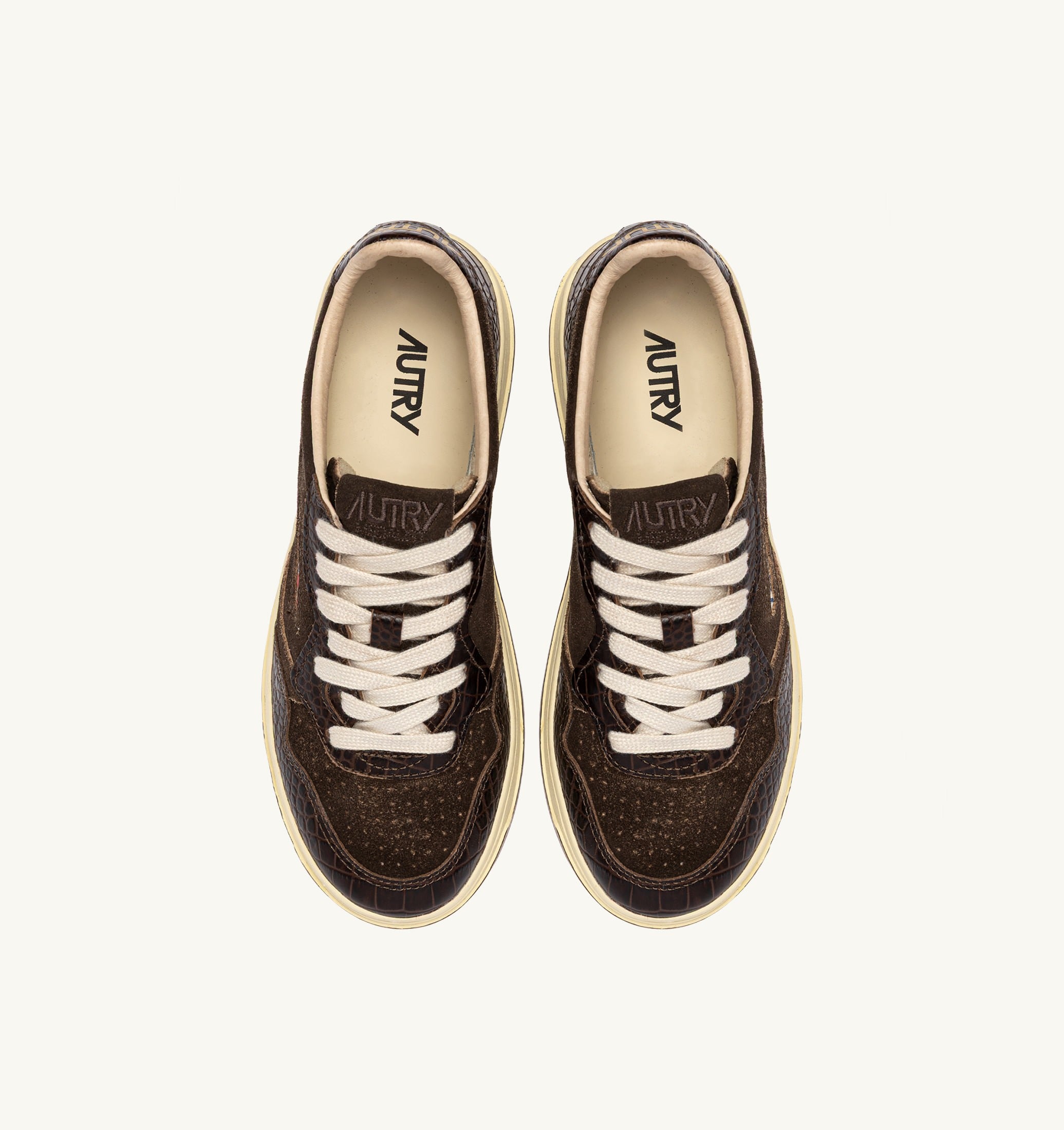 SNEAKERS MEDALIST LOW IN SUEDE E PELLE MUSTANG E MARRONE