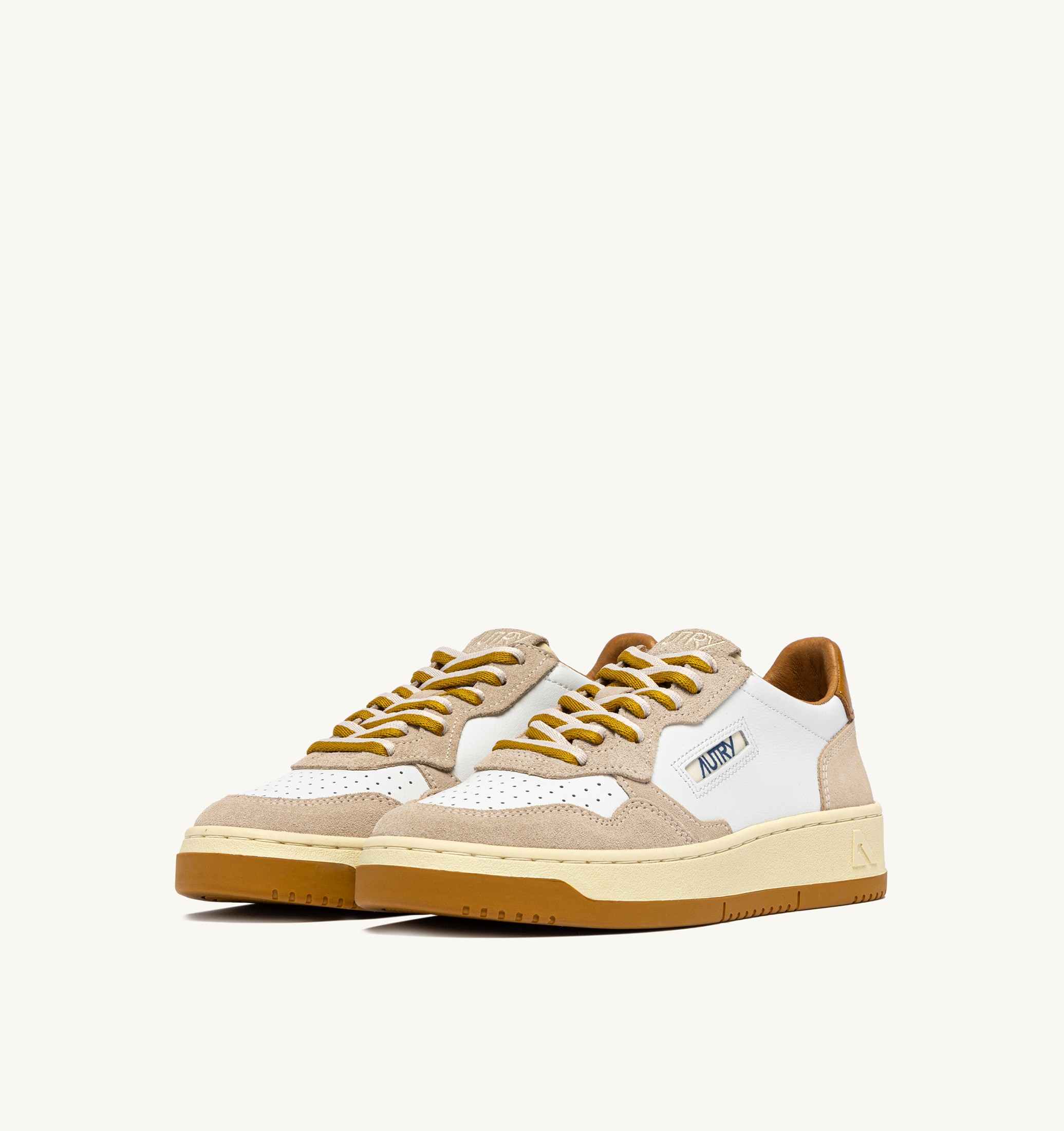 SNEAKERS MEDALIST LOW IN SUEDE E PELLE SAND E WOOD