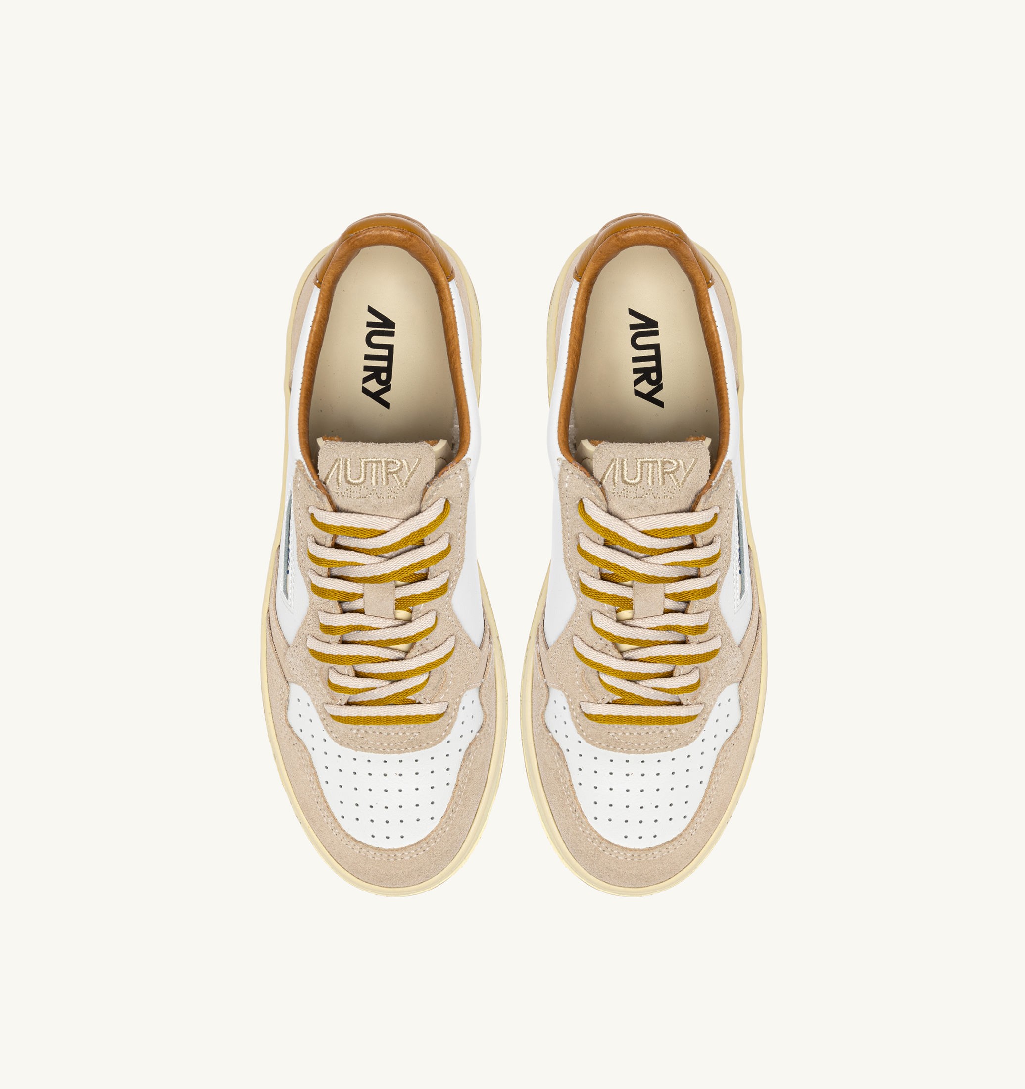 SNEAKERS MEDALIST LOW IN SUEDE E PELLE SAND E WOOD