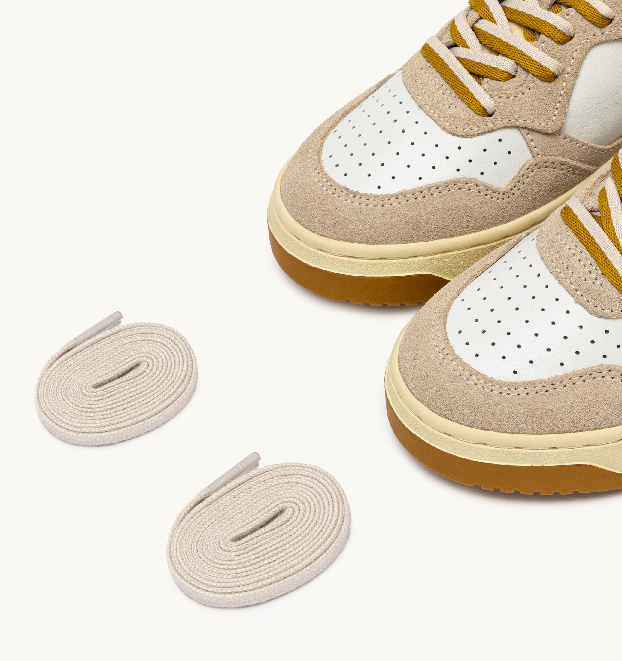 SNEAKERS MEDALIST LOW IN SUEDE E PELLE SAND E WOOD
