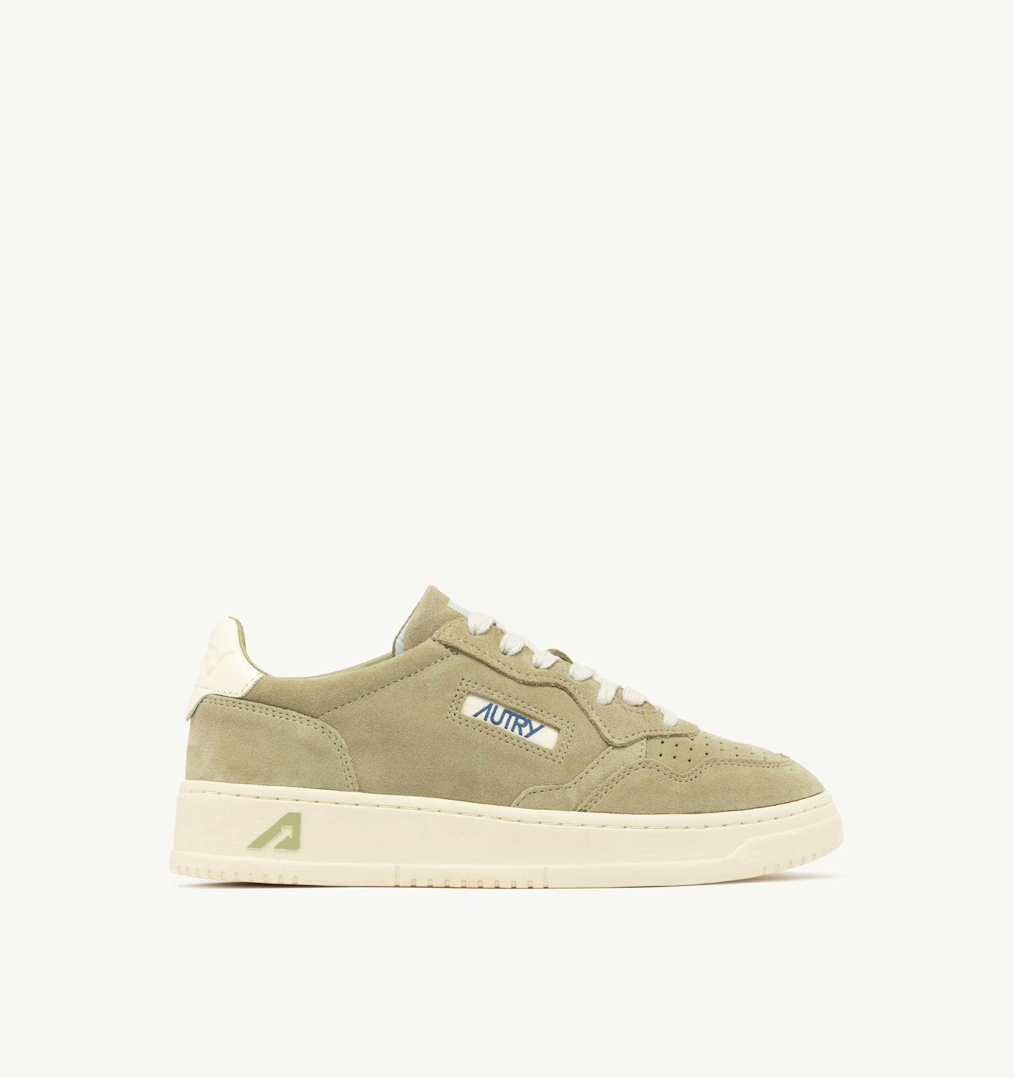 SNEAKERS MEDALIST LOW IN SUEDE GRAY GREEN E BIANCO