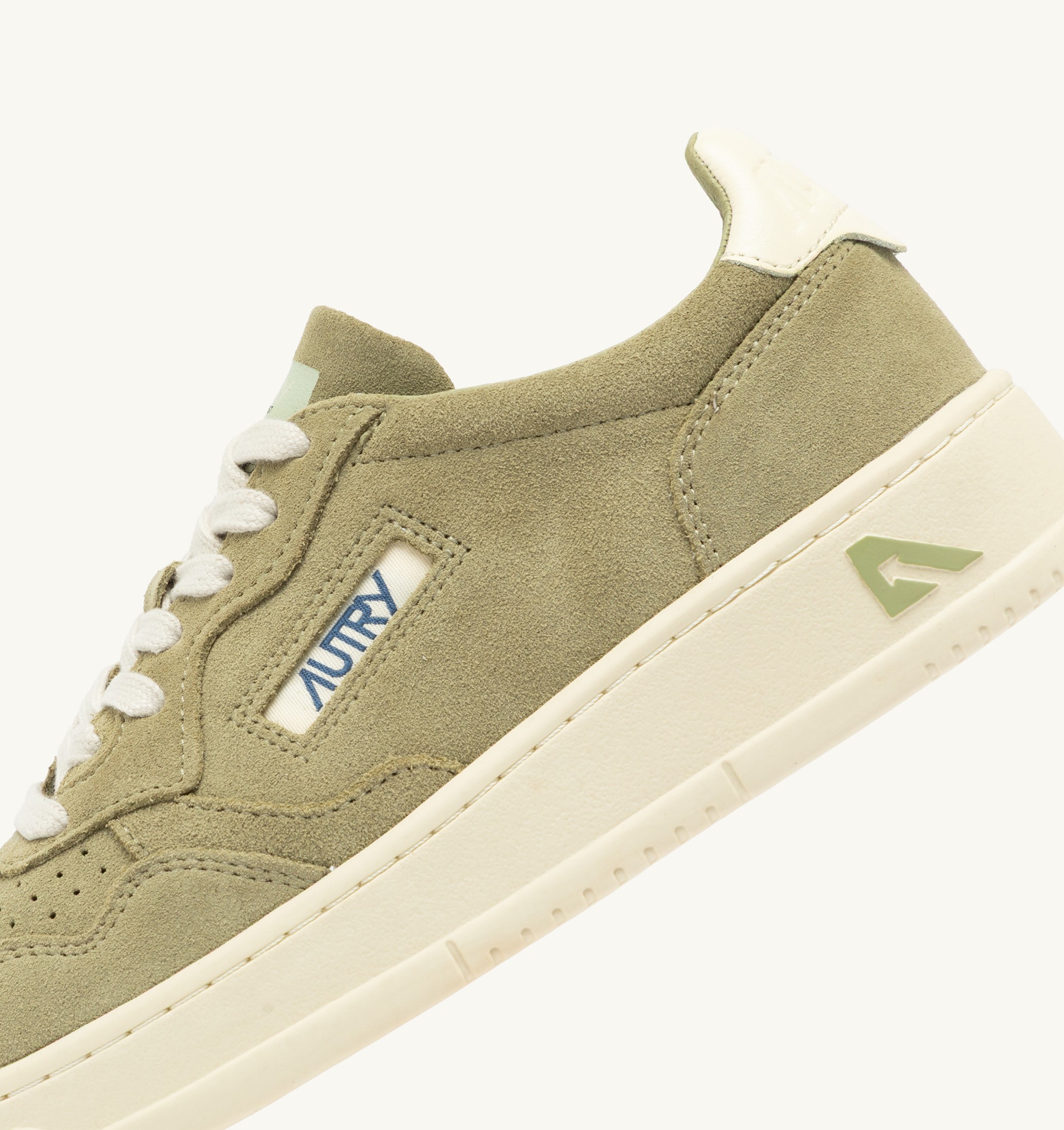 SNEAKERS MEDALIST LOW IN SUEDE GRAY GREEN E BIANCO