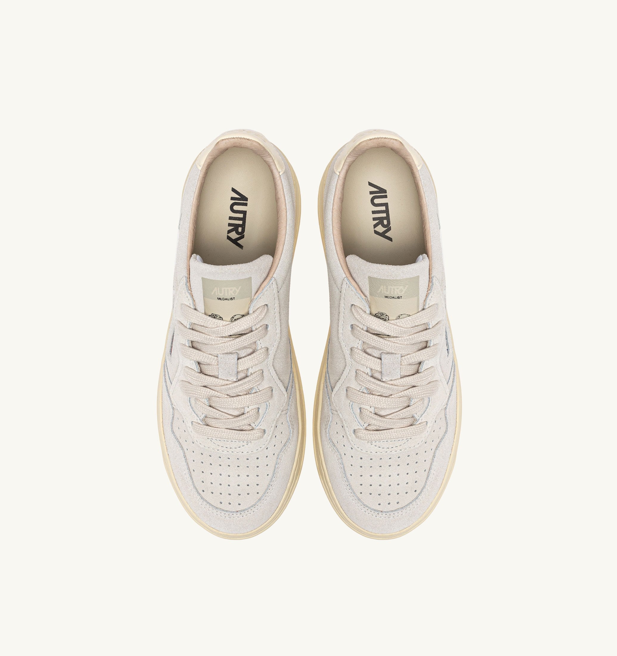 SNEAKERS MEDALIST LOW IN SUEDE MARBLE E OFF WHITE
