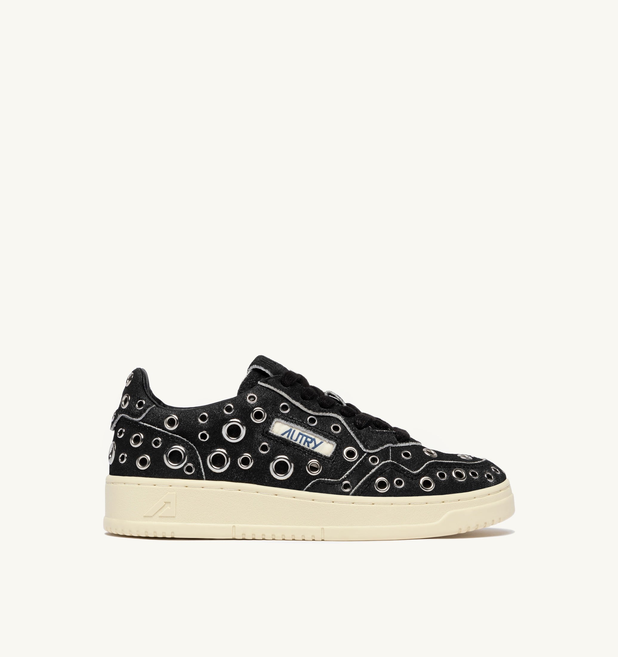 SNEAKERS MEDALIST LOW IN SUEDE NERO CON BORCHIE