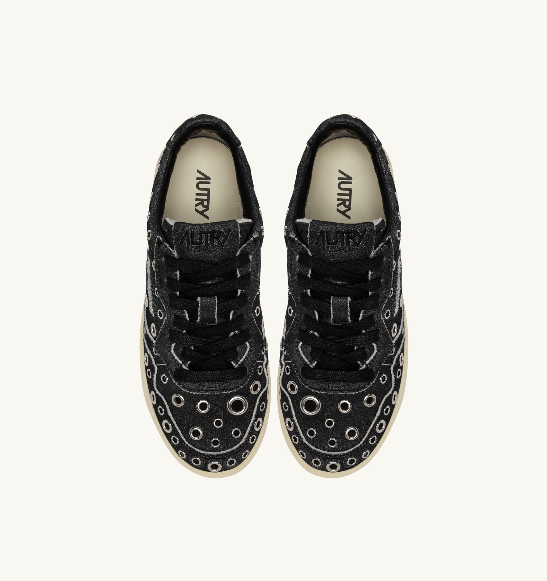 SNEAKERS MEDALIST LOW IN SUEDE NERO CON BORCHIE