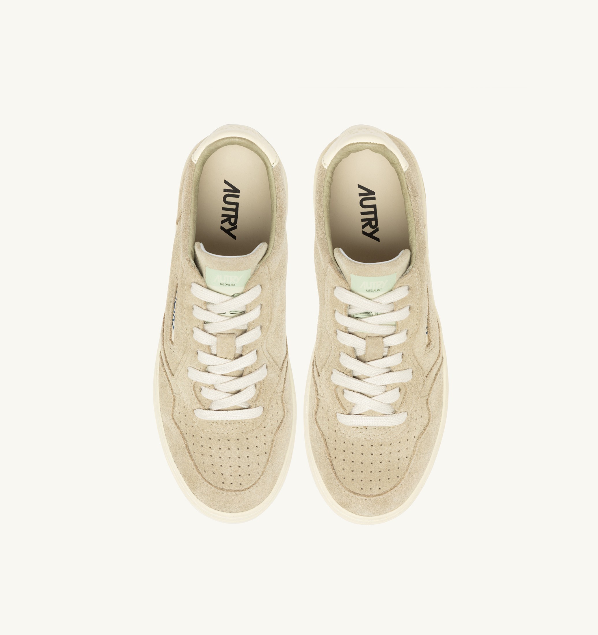 SNEAKERS MEDALIST LOW IN SUEDE SPONGE E BIANCO