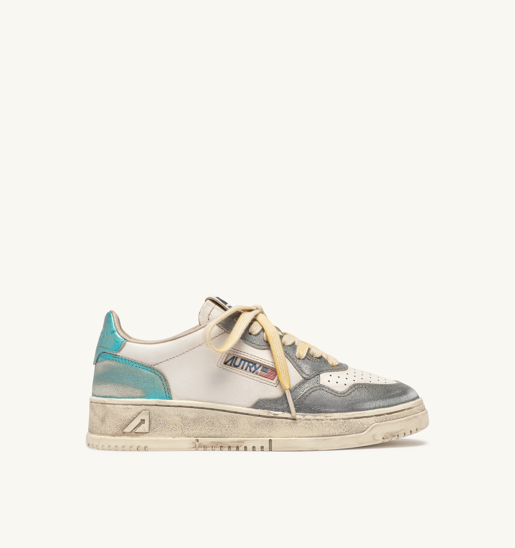 SNEAKERS MEDALIST LOW SUPER VINTAGE IN PELLE ASH E SEA