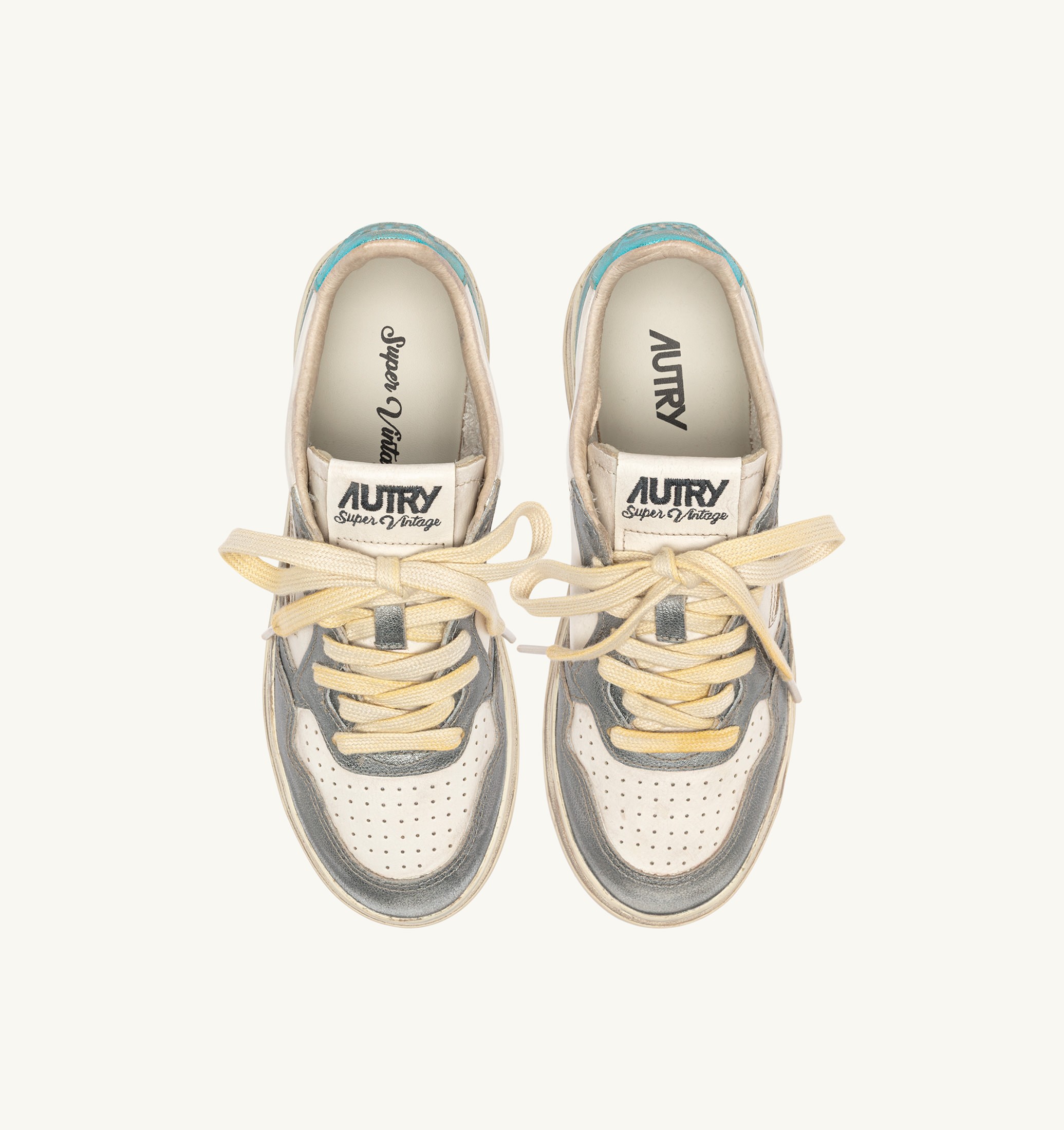 SNEAKERS MEDALIST LOW SUPER VINTAGE IN PELLE ASH E SEA