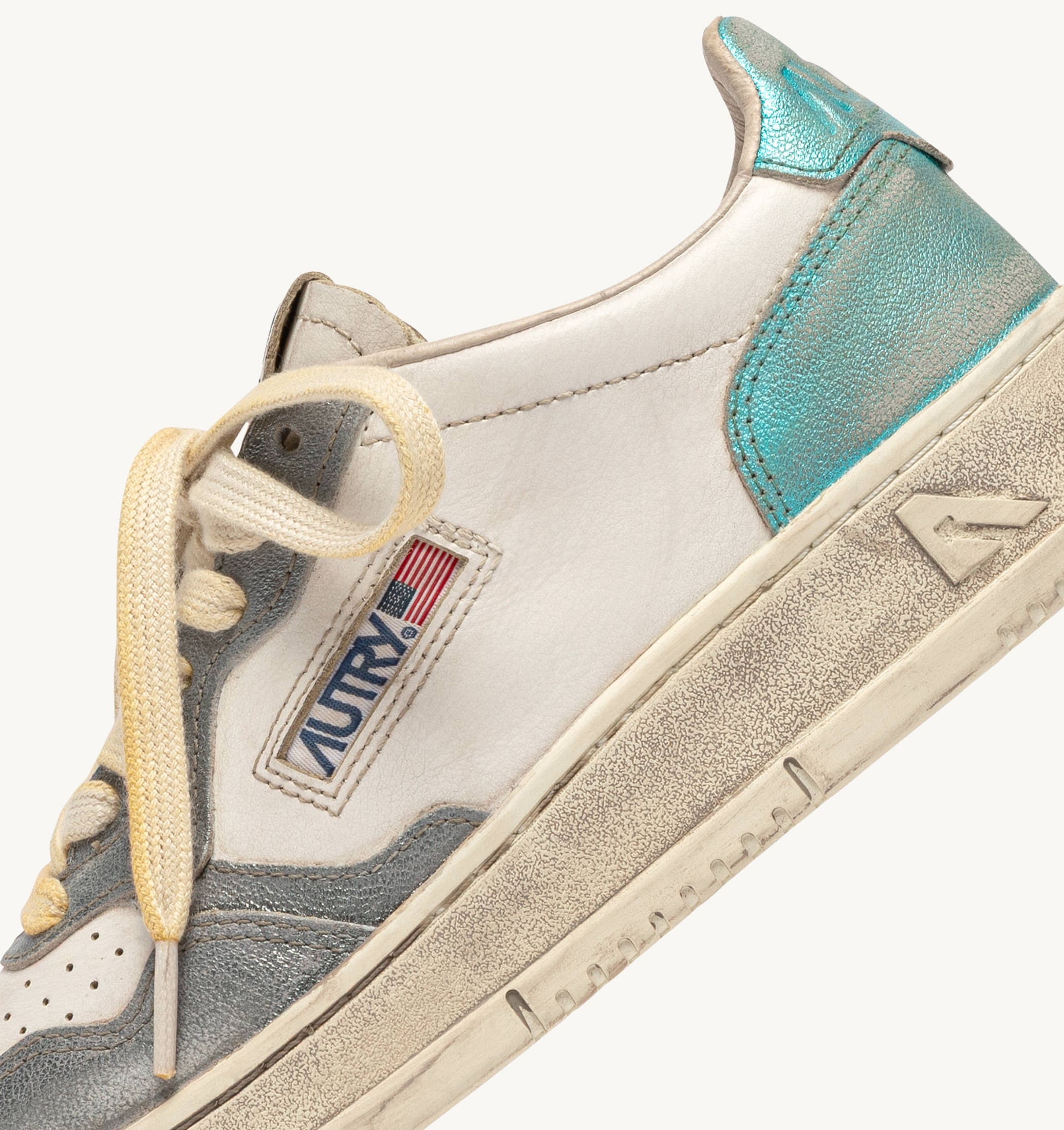 SNEAKERS MEDALIST LOW SUPER VINTAGE IN PELLE ASH E SEA
