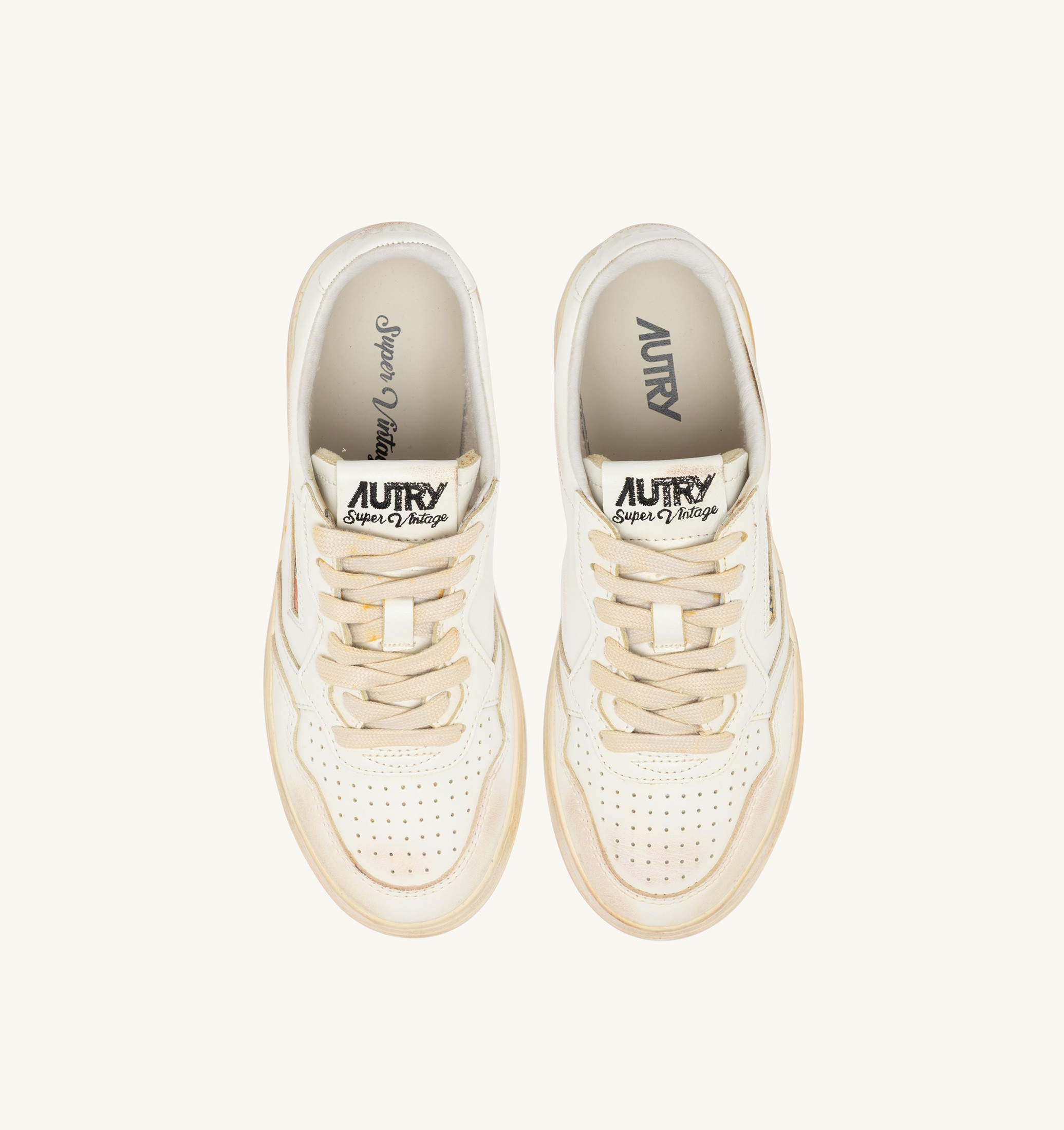 SNEAKERS MEDALIST LOW SUPER VINTAGE IN PELLE BIANCA