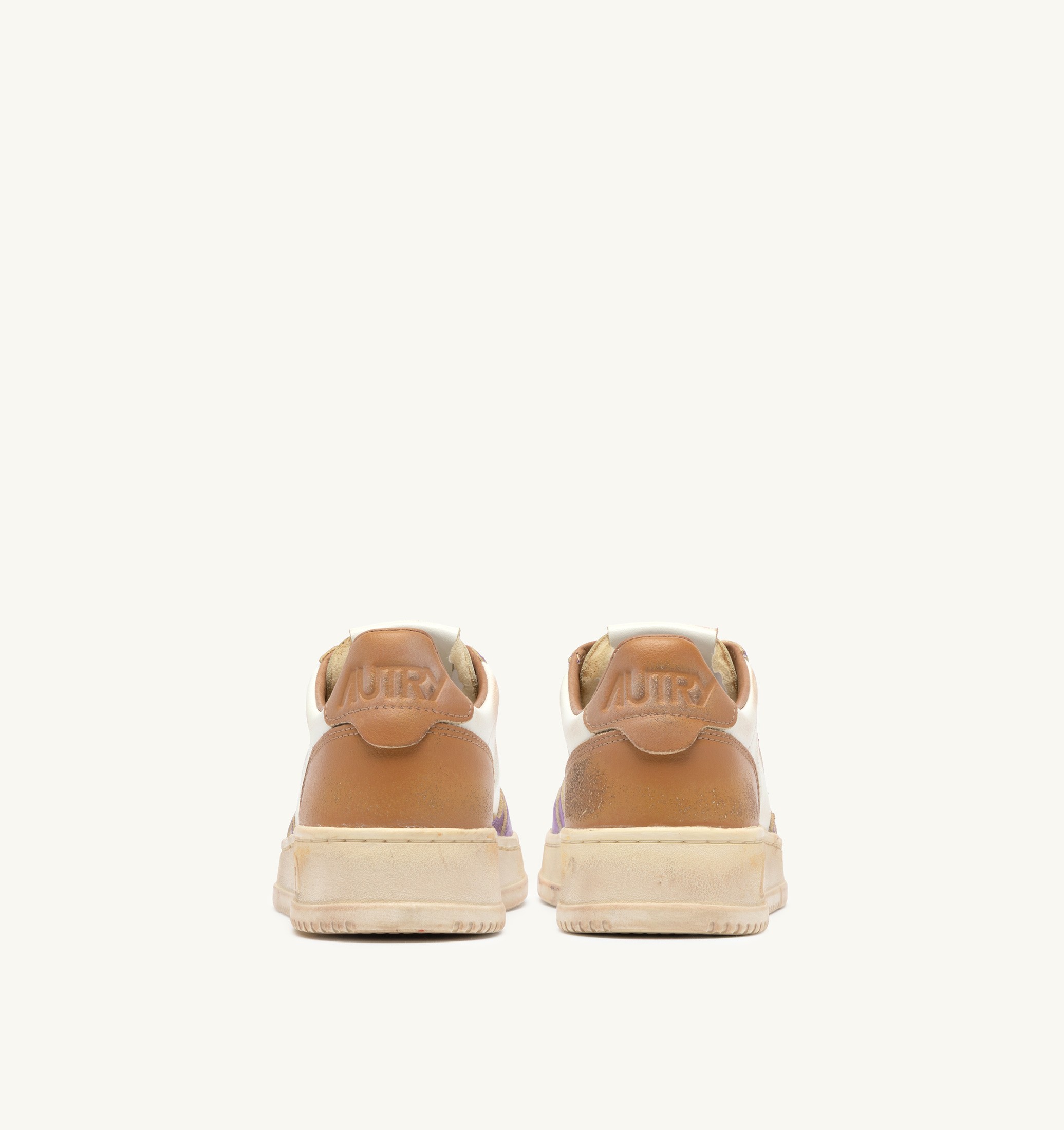 SNEAKERS MEDALIST LOW SUPER VINTAGE IN PELLE BIANCA APPLE CINNAMON E DEWBERRY