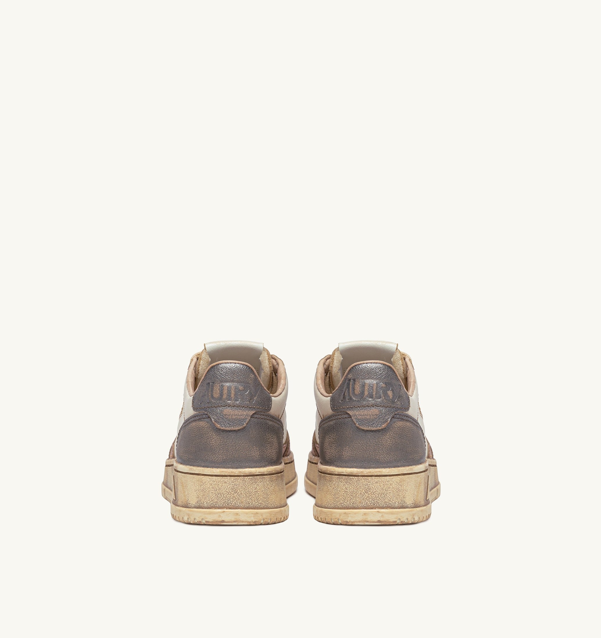 SNEAKERS MEDALIST LOW SUPER VINTAGE IN PELLE BIANCA ROSE E BLACKBOARD