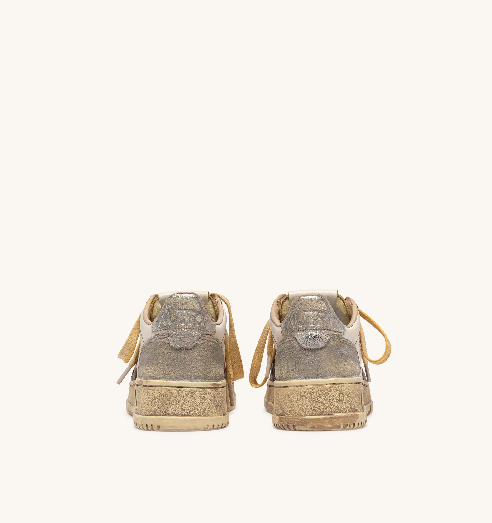 SNEAKERS MEDALIST LOW SUPER VINTAGE IN PELLE CHOCOLATE E ARGENTO
