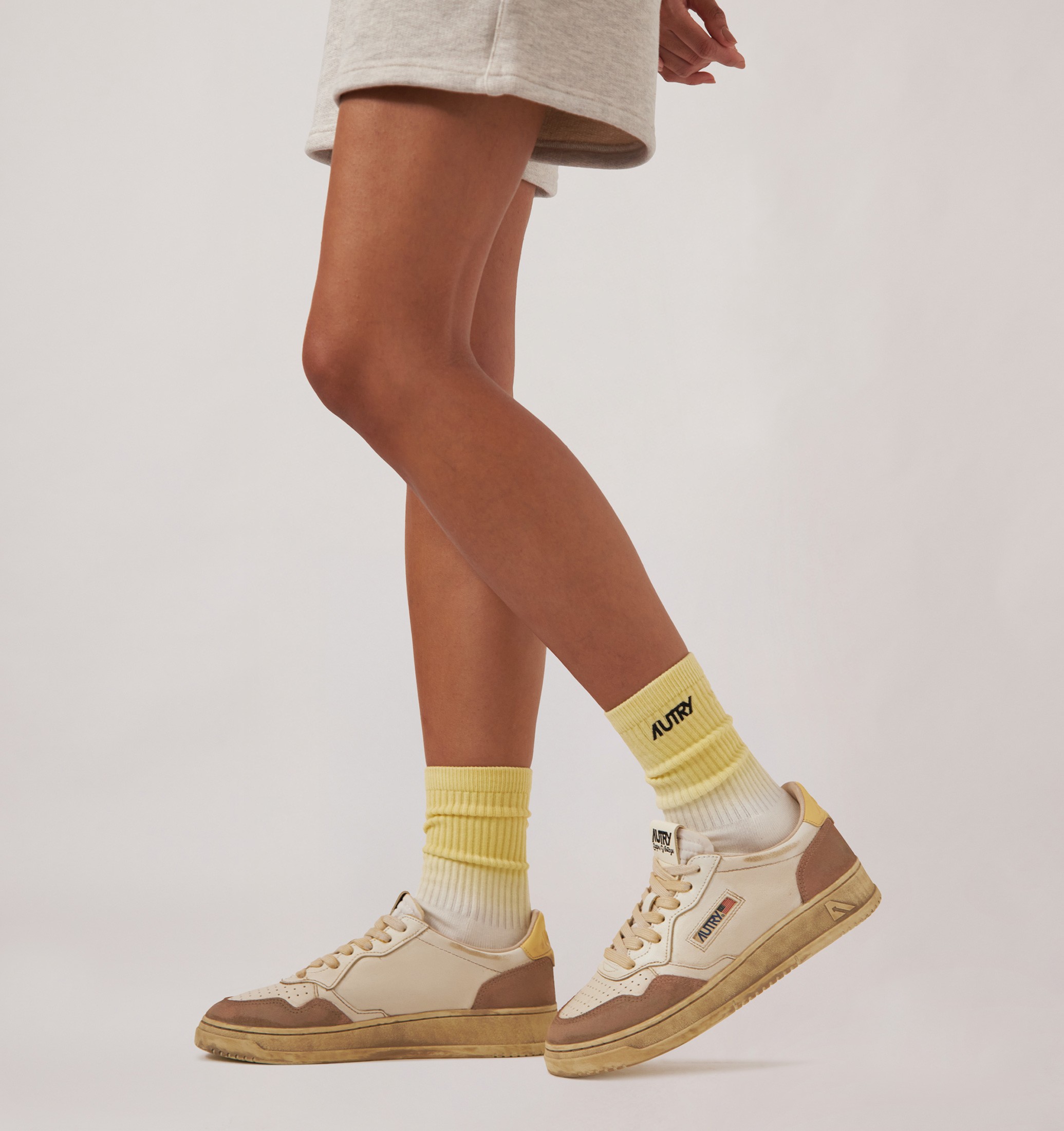 SNEAKERS MEDALIST LOW SUPER VINTAGE IN PELLE E SUEDE BIANCO E PHARD