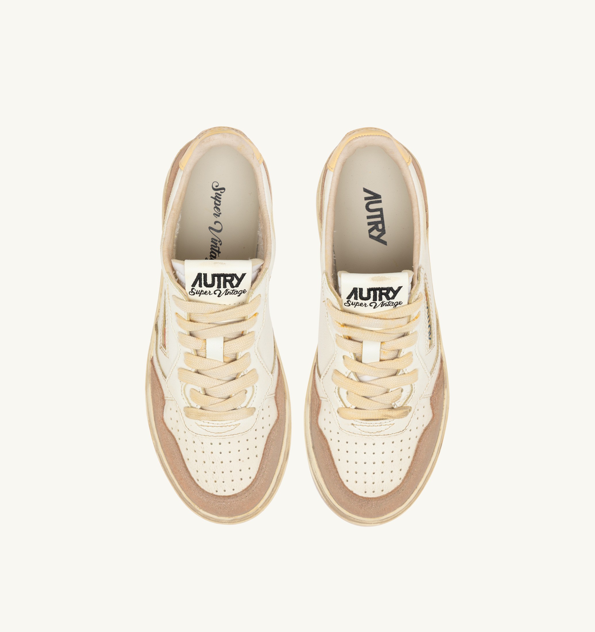 SNEAKERS MEDALIST LOW SUPER VINTAGE IN PELLE E SUEDE BIANCO E PHARD