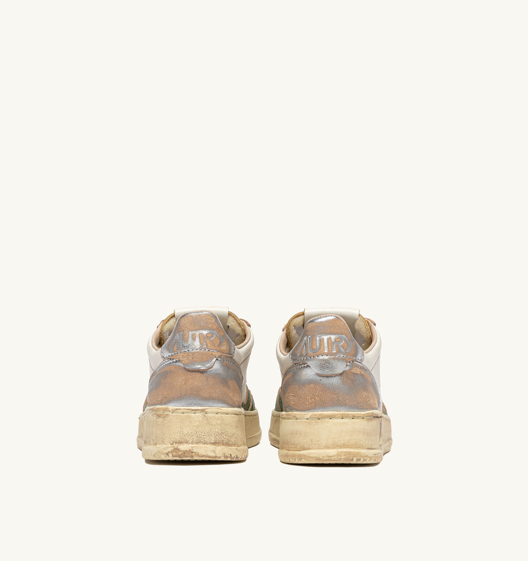 SNEAKERS MEDALIST LOW SUPER VINTAGE IN PELLE GUN E VERDE