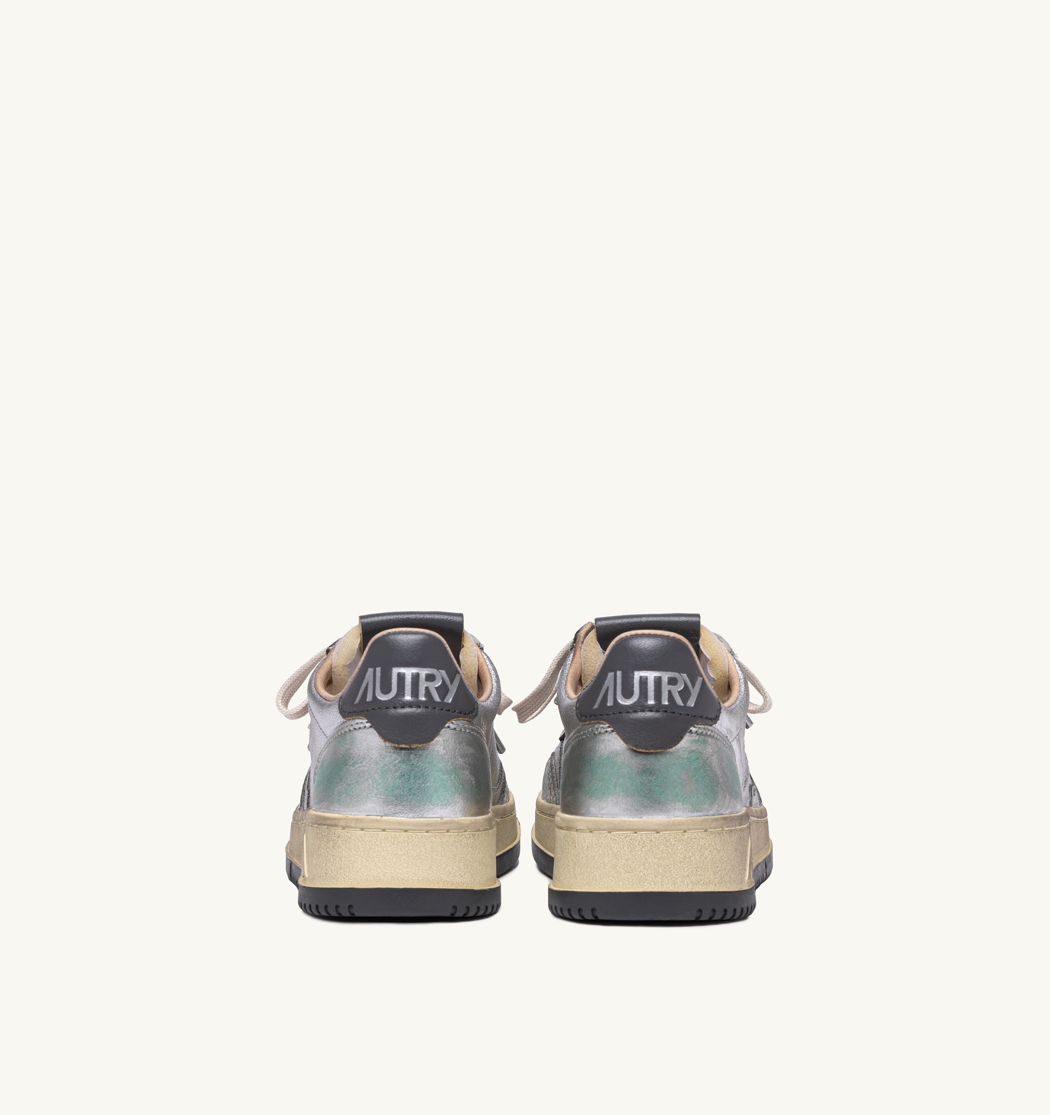 SNEAKERS MEDALIST LOW SUPER VINTAGE IN PELLE METALLIZZATA ARGENTO
