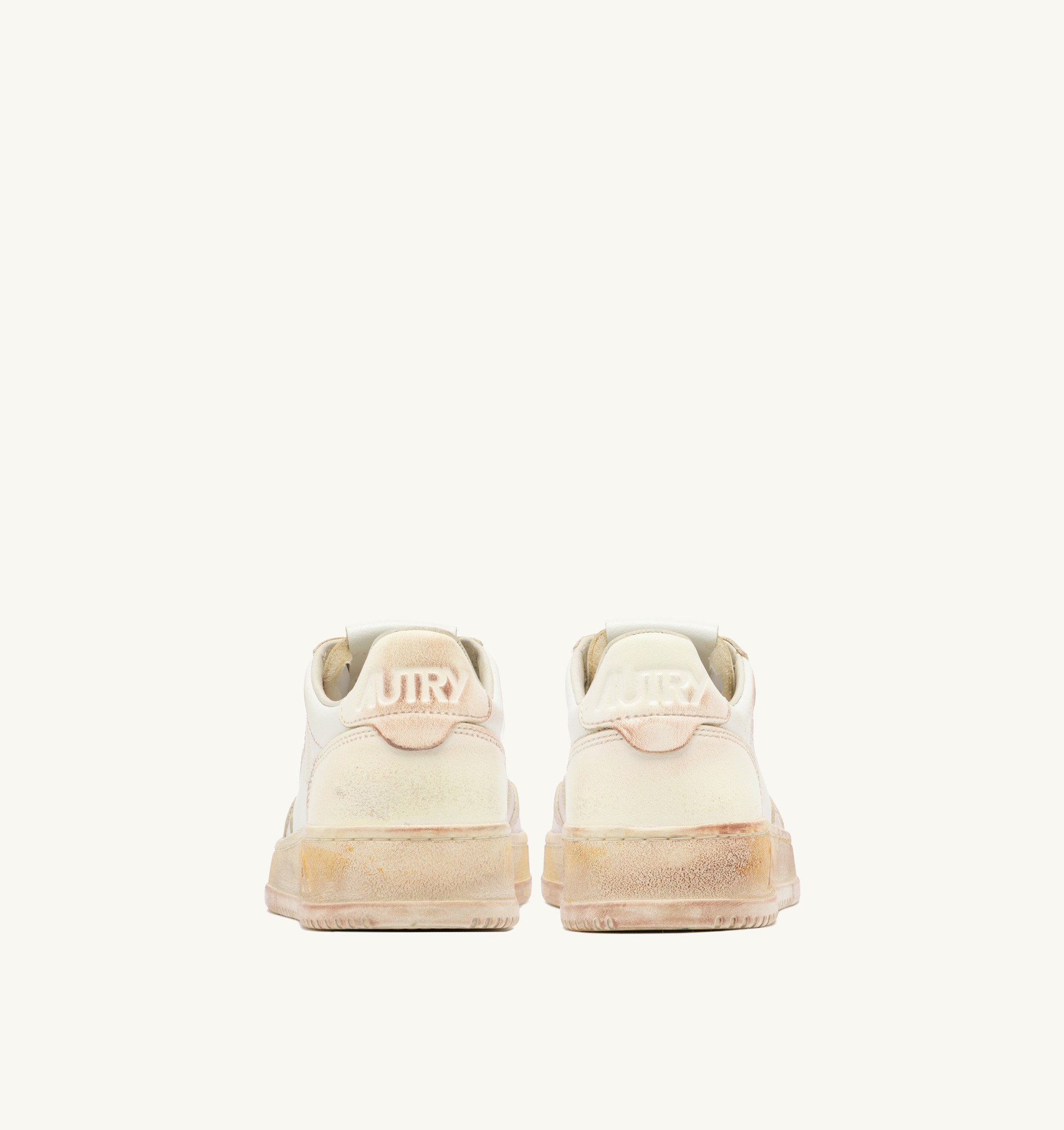SNEAKERS MEDALIST LOW SUPER VINTAGE IN PELLE VANILLA BIANCA E MAUVE