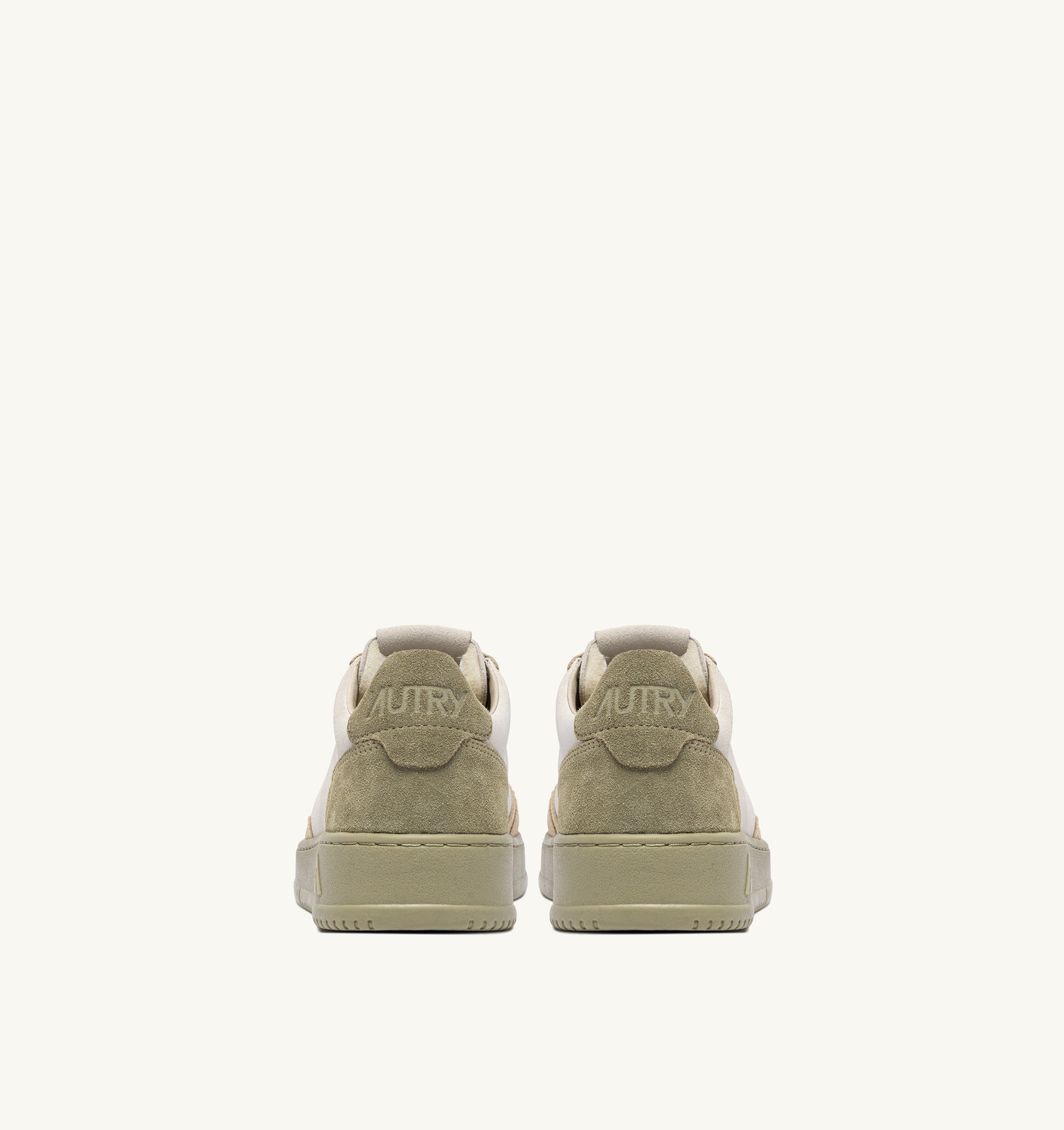 SNEAKERS MEDALIST LOW TRICOLOR IN SUEDE BIANCO SAND E GREY GREEN