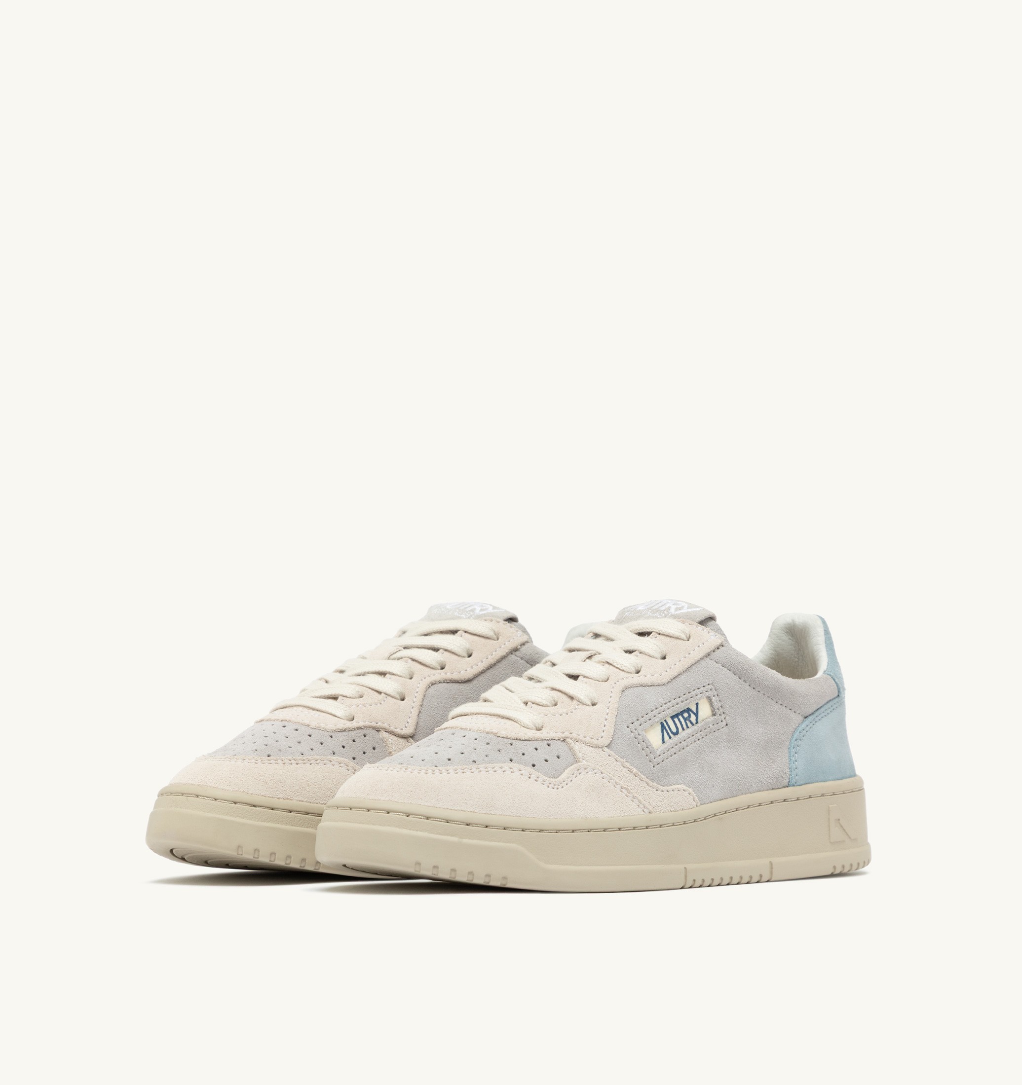 SNEAKERS MEDALIST LOW TRICOLOR IN SUEDE BIANCO SKY E LOFT