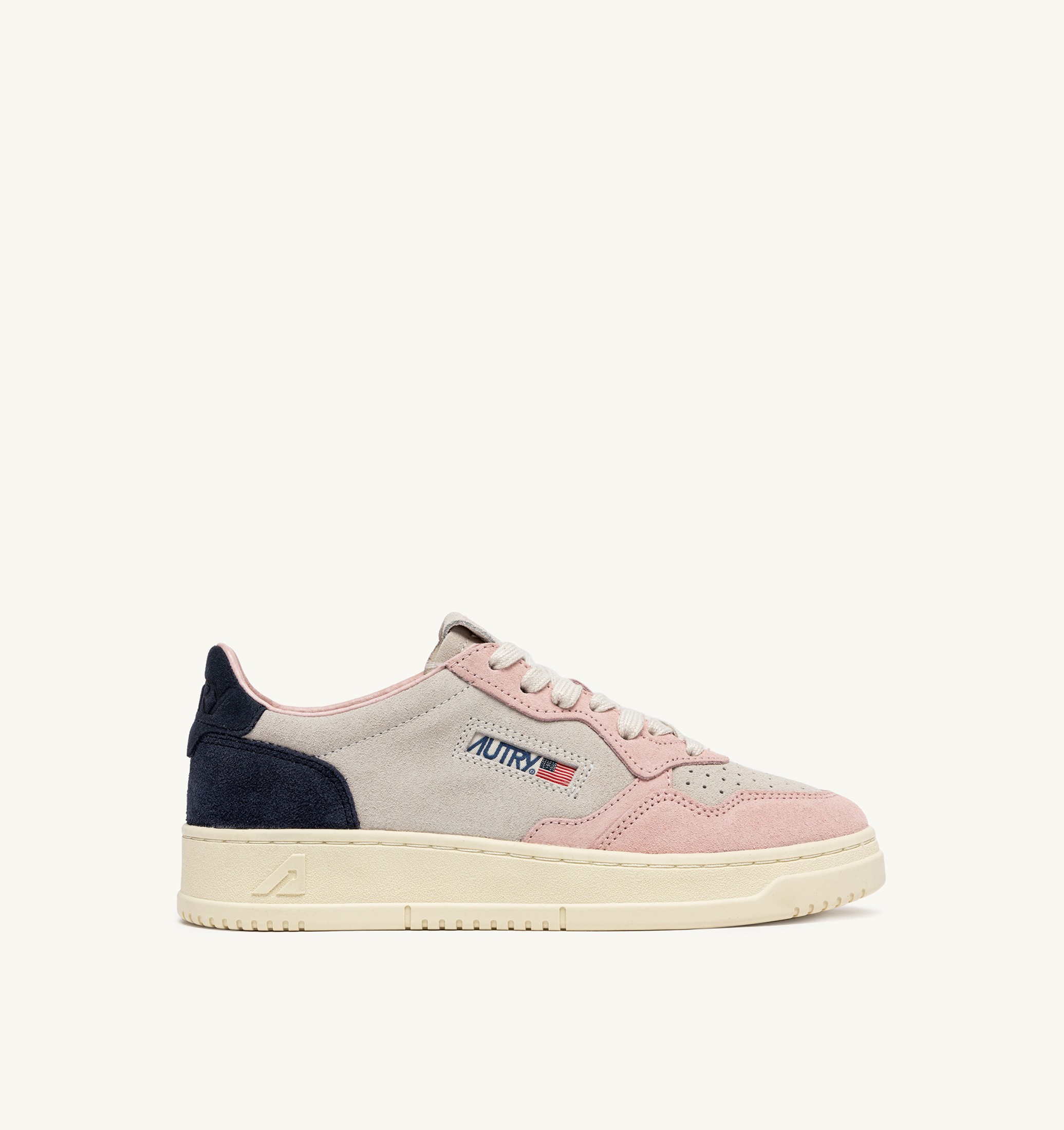 SNEAKERS MEDALIST LOW TRICOLOR IN SUEDE ROSEMARY E ATLANTICO