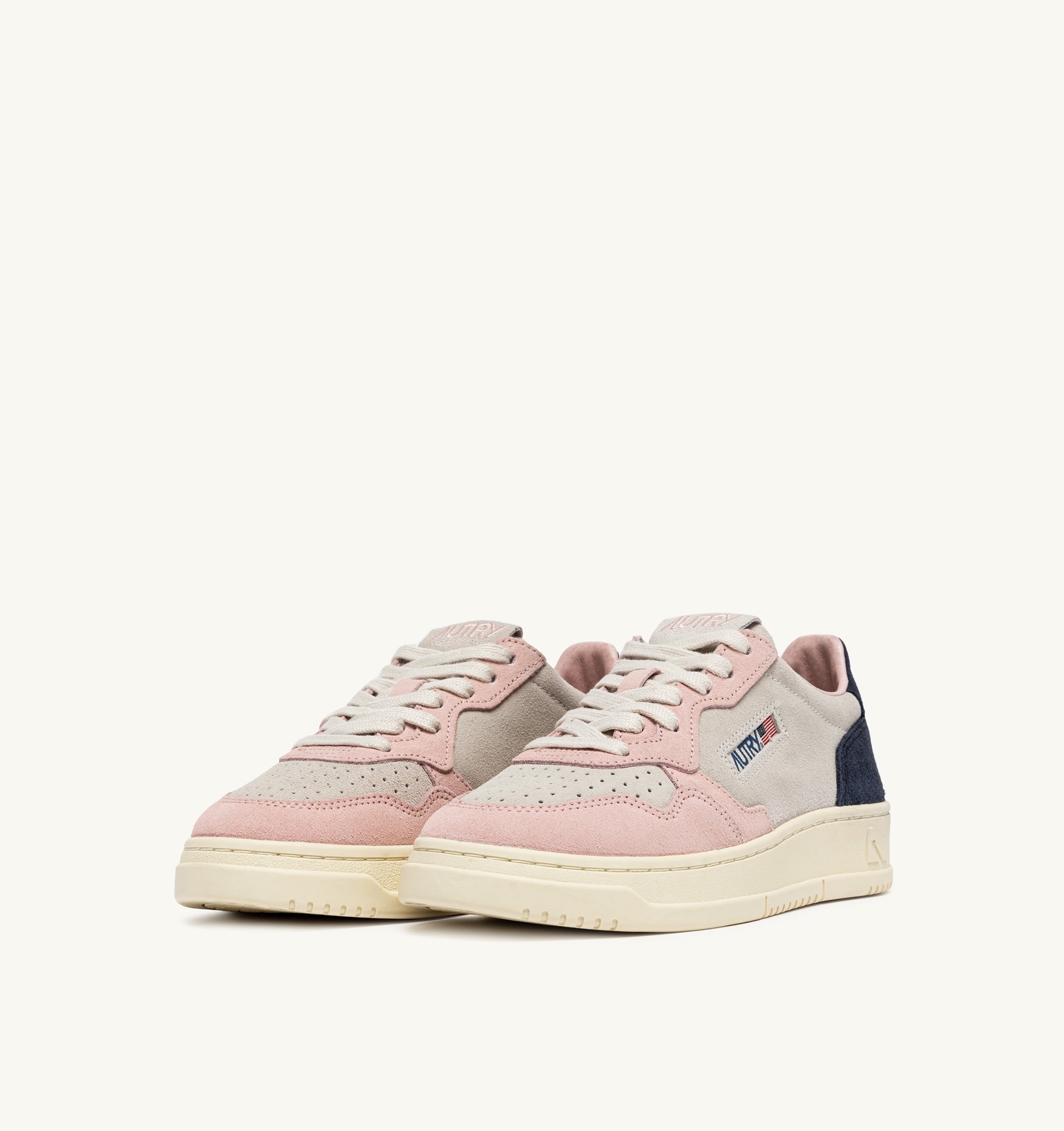 SNEAKERS MEDALIST LOW TRICOLOR IN SUEDE ROSEMARY E ATLANTICO