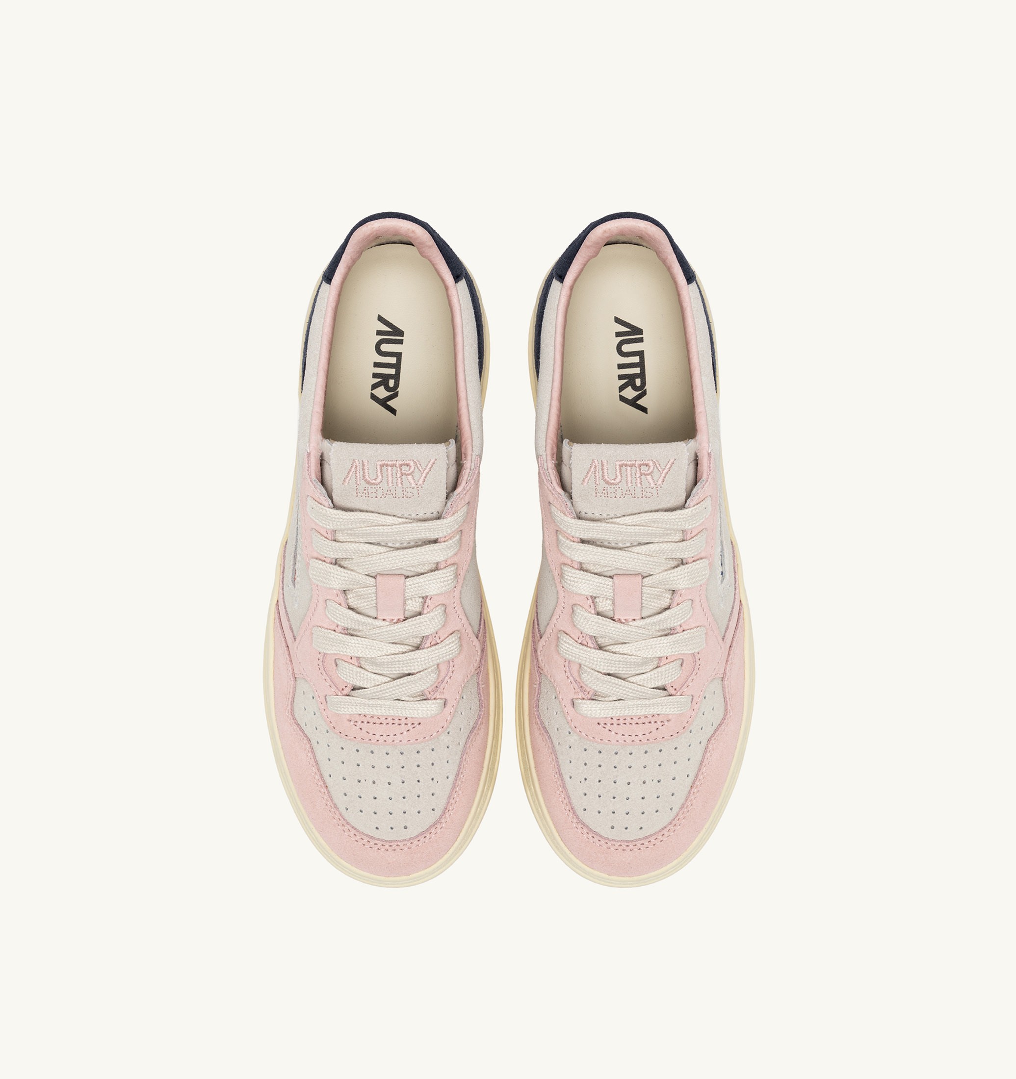 SNEAKERS MEDALIST LOW TRICOLOR IN SUEDE ROSEMARY E ATLANTICO