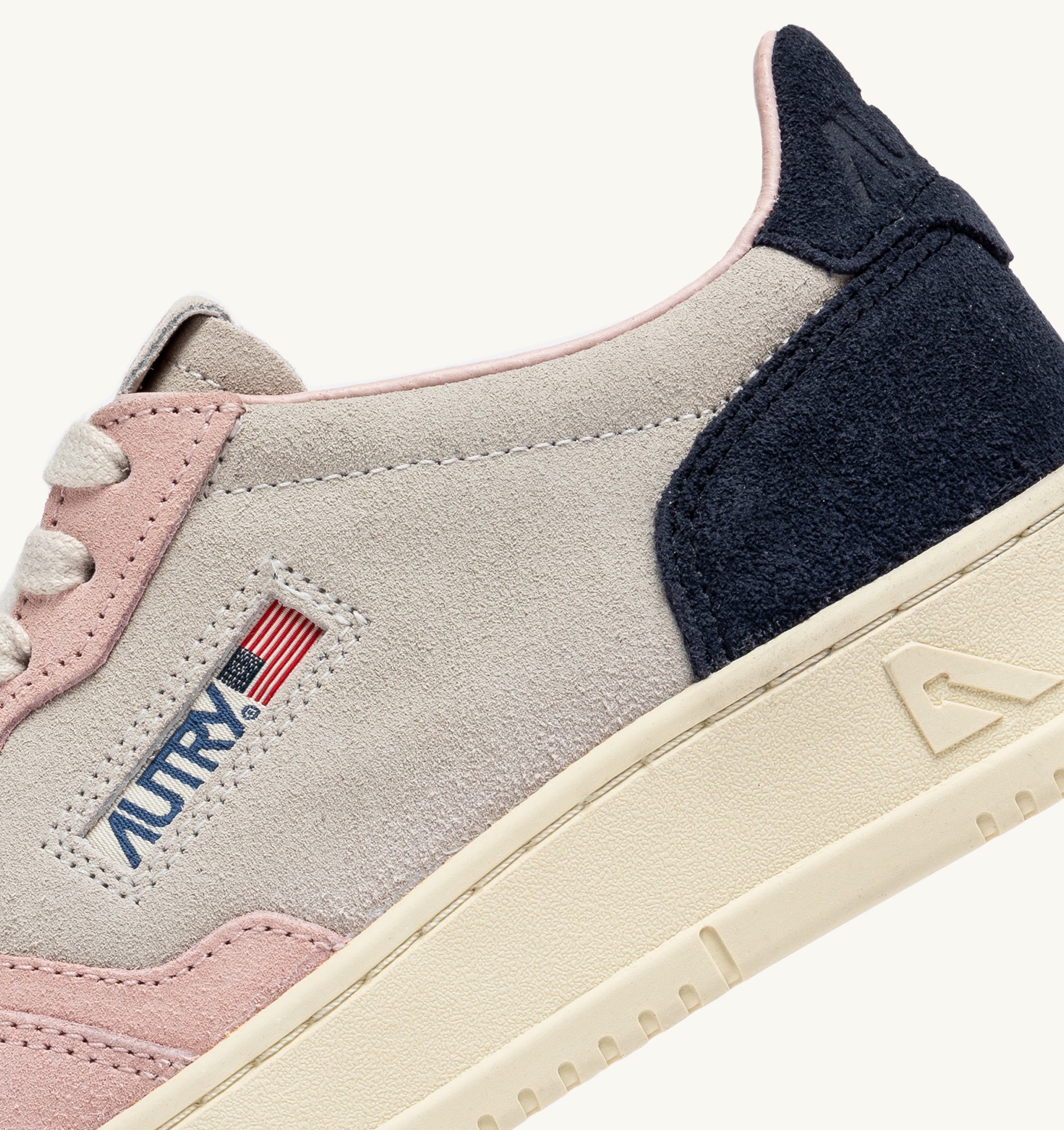 SNEAKERS MEDALIST LOW TRICOLOR IN SUEDE ROSEMARY E ATLANTICO
