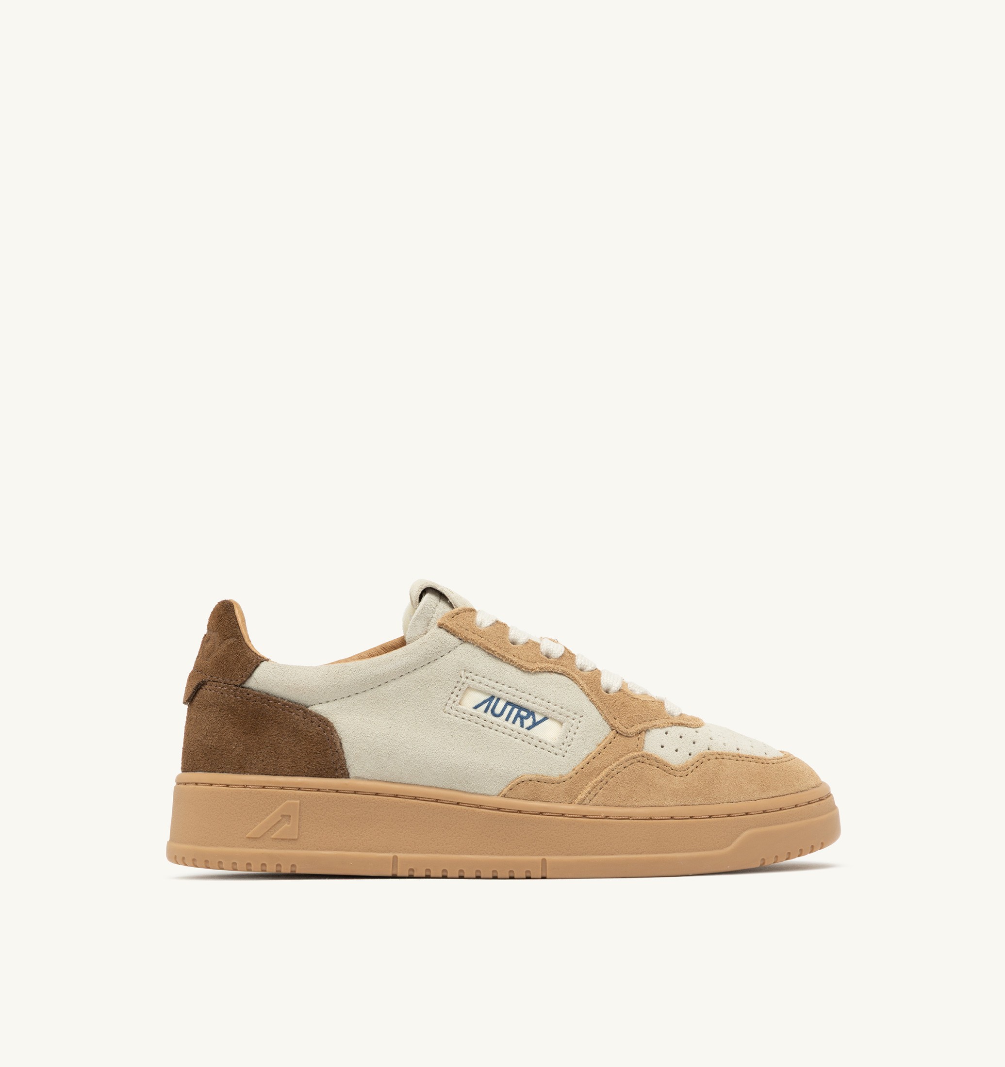 SNEAKERS MEDALIST LOW TRICOLOR IN SUEDE TUNDRA EGG E PEANUT