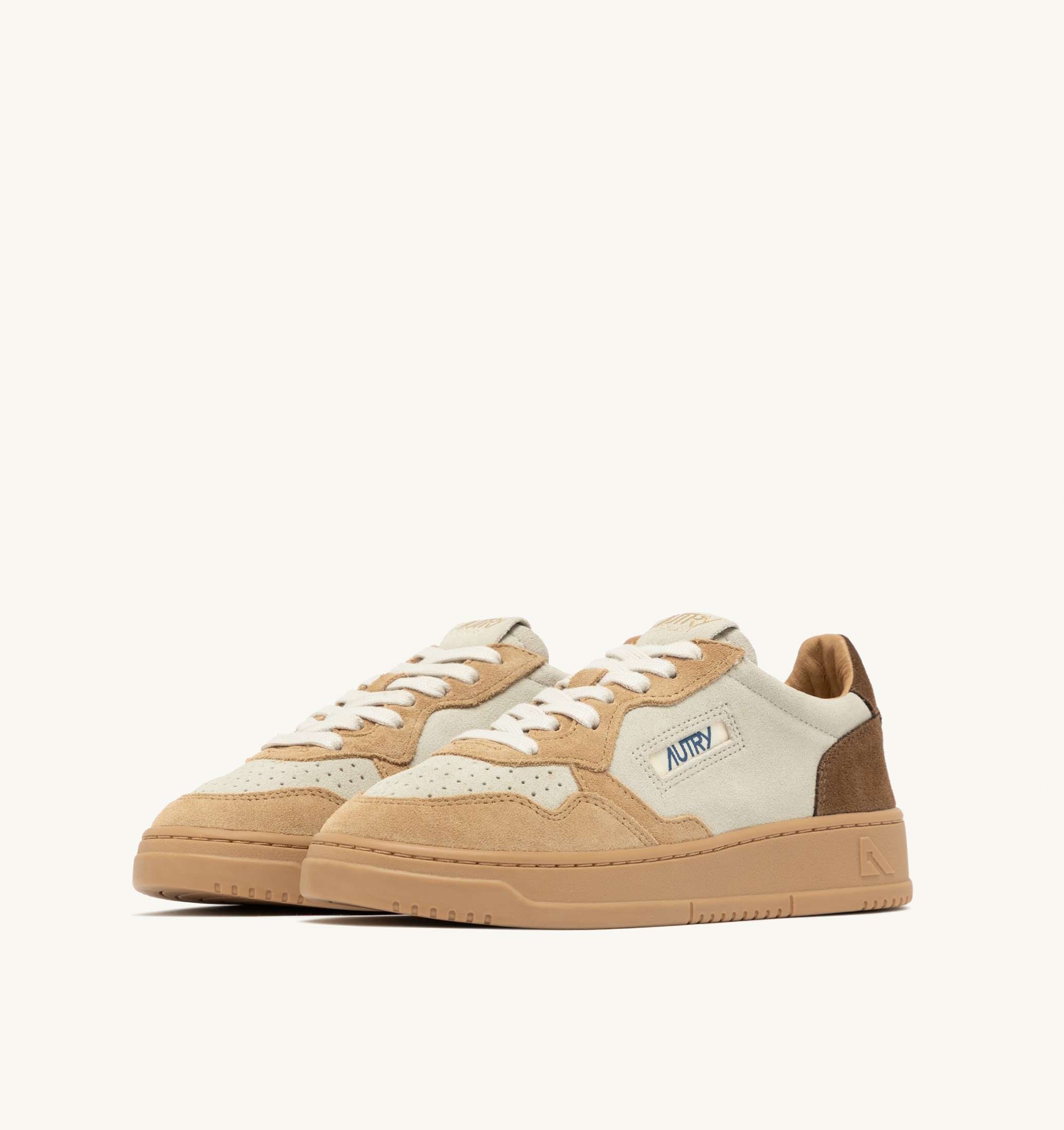 SNEAKERS MEDALIST LOW TRICOLOR IN SUEDE TUNDRA EGG E PEANUT