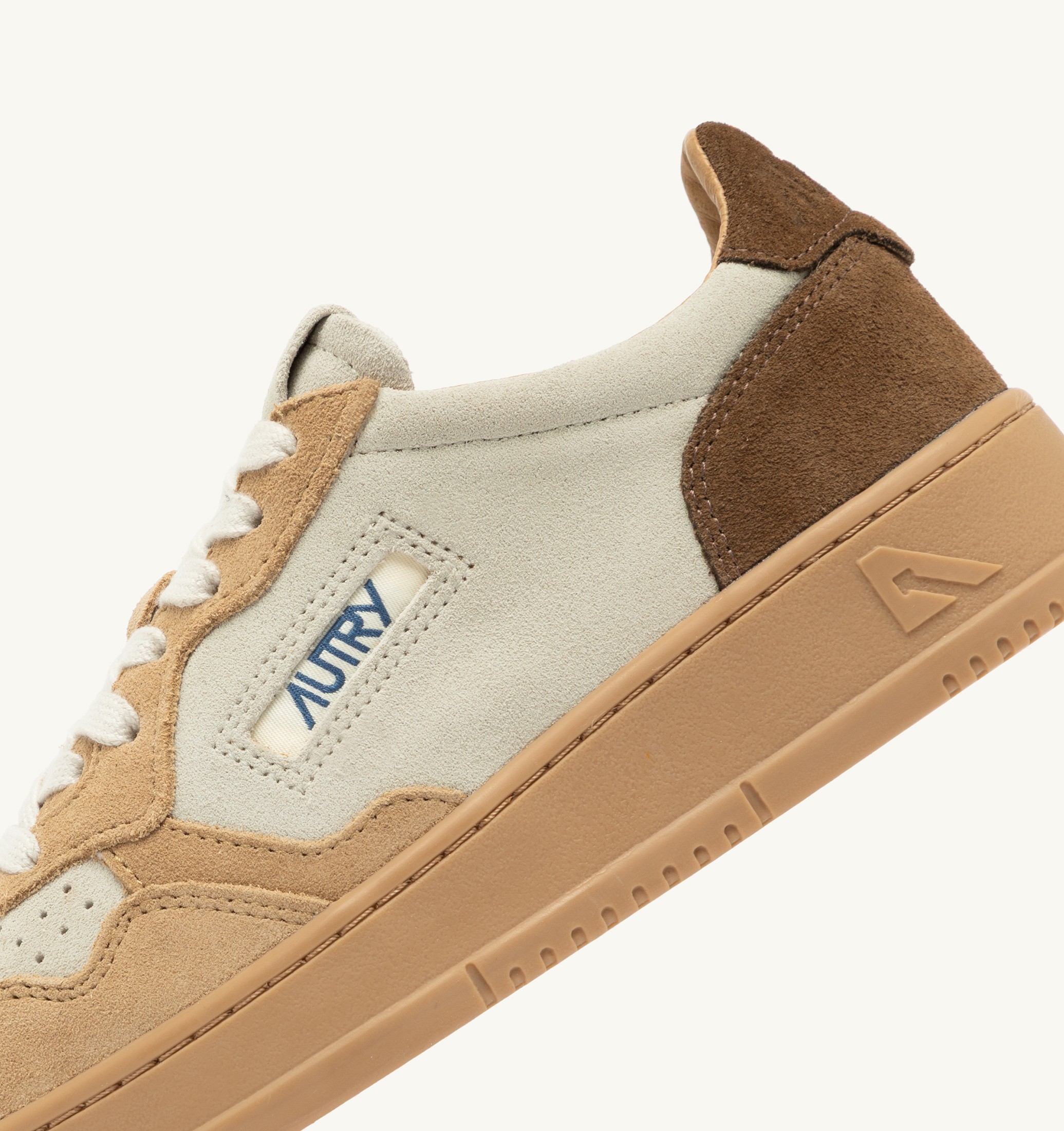 SNEAKERS MEDALIST LOW TRICOLOR IN SUEDE TUNDRA EGG E PEANUT