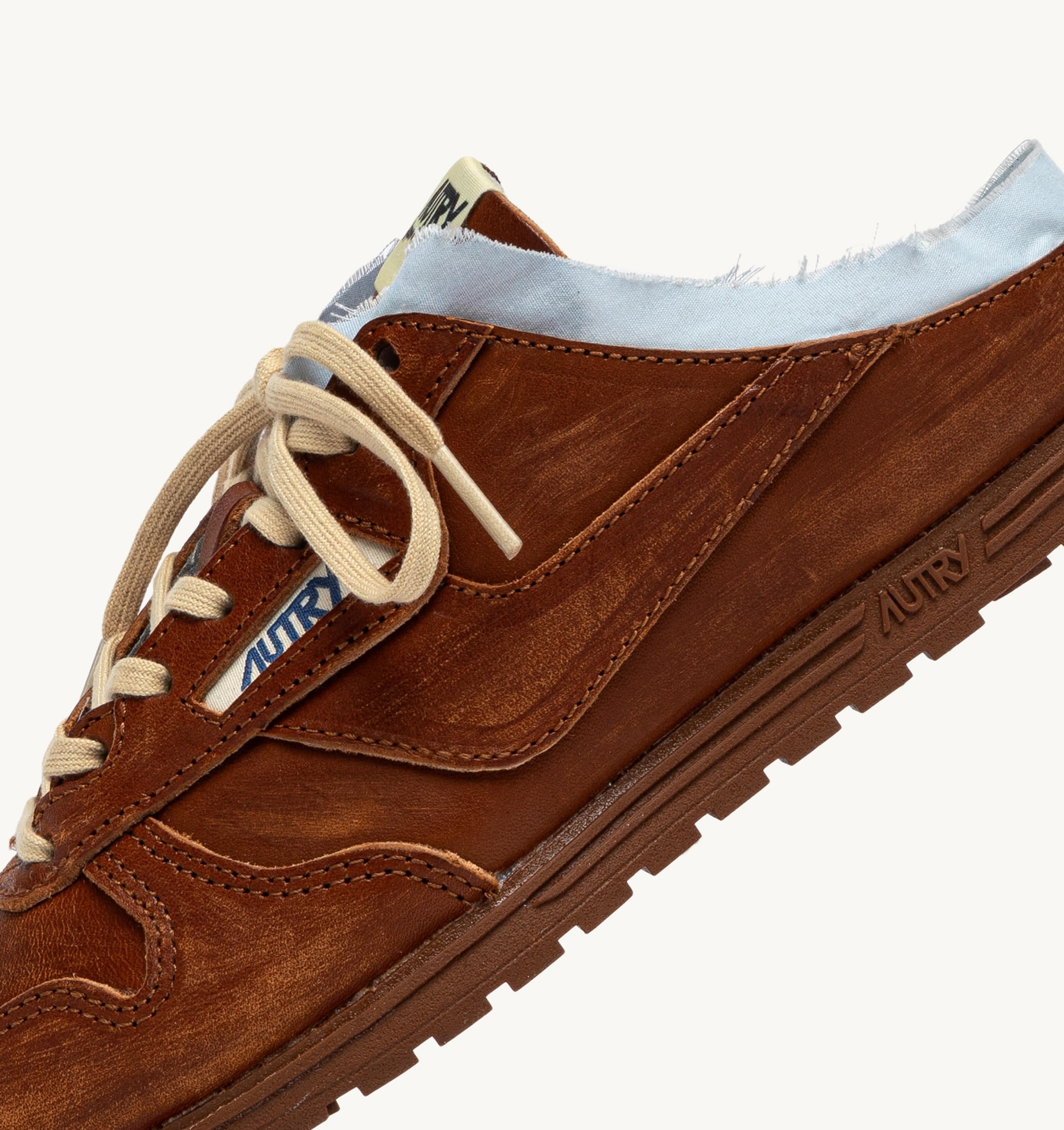 SNEAKERS WINDSPIN MULE IN PELLE E SHIRT BUFF E AZURE