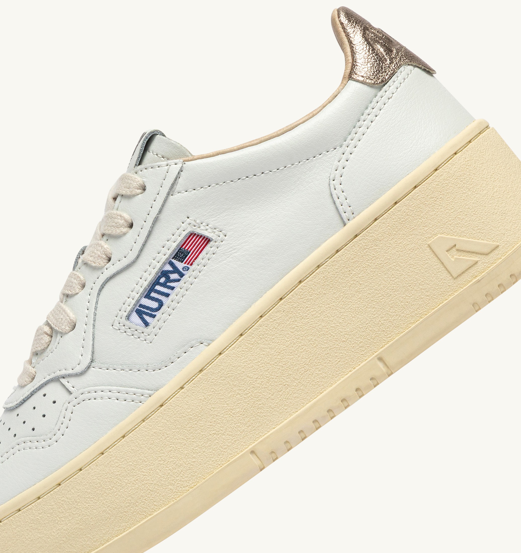 SNEAKERS MEDALIST PLATFORM IN SUEDE E PELLE FEATHER GRAY E BIANCO