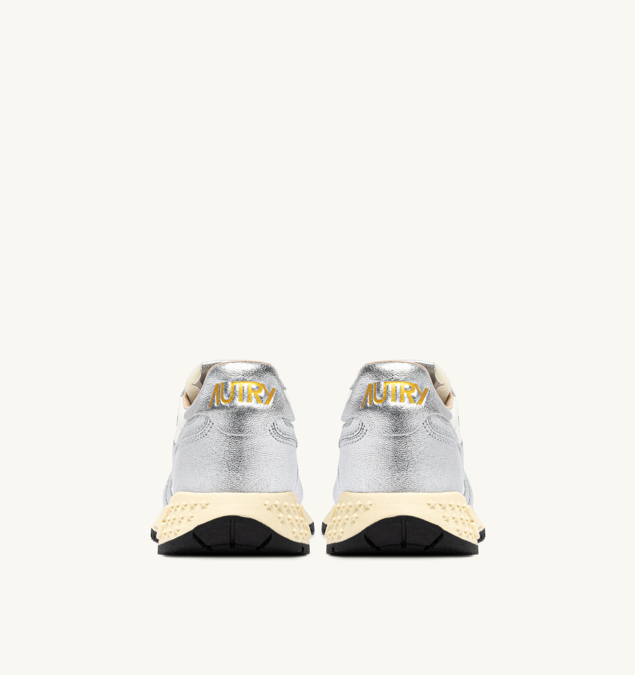 SNEAKERS REELWIND IN NYLON E PELLE METALLIZZATA ARGENTO