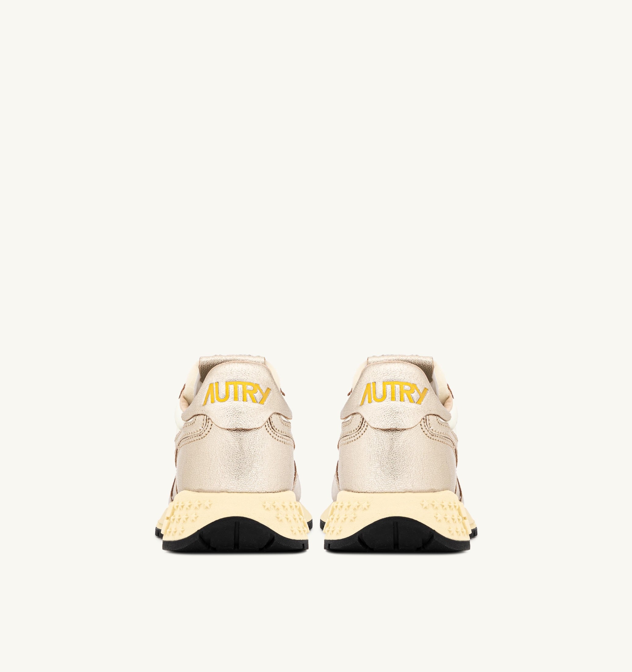 SNEAKERS REELWIND IN NYLON E PELLE METALLIZZATA GOLD