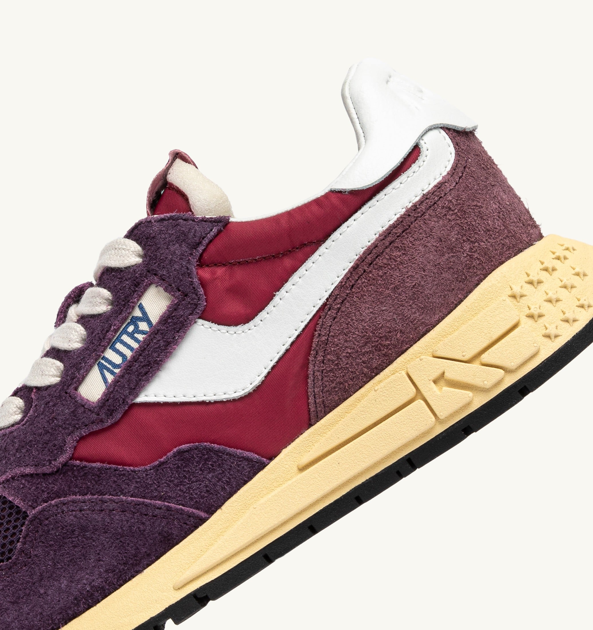 SNEAKERS REELWIND LOW IN NYLON E SUEDE AMARONE E PLUM