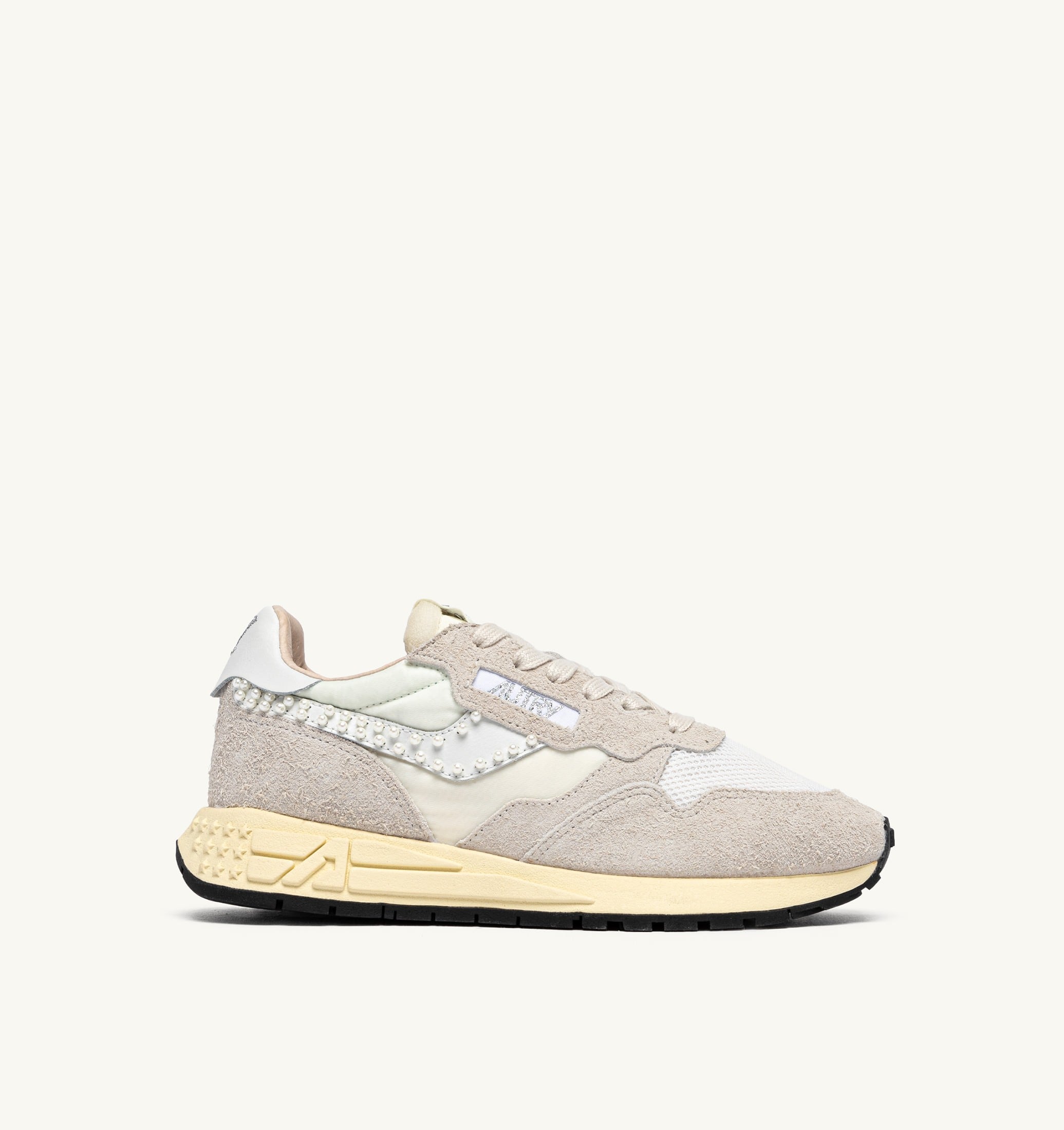 SNEAKERS REELWIND LOW IN NYLON E SUEDE BIANCO