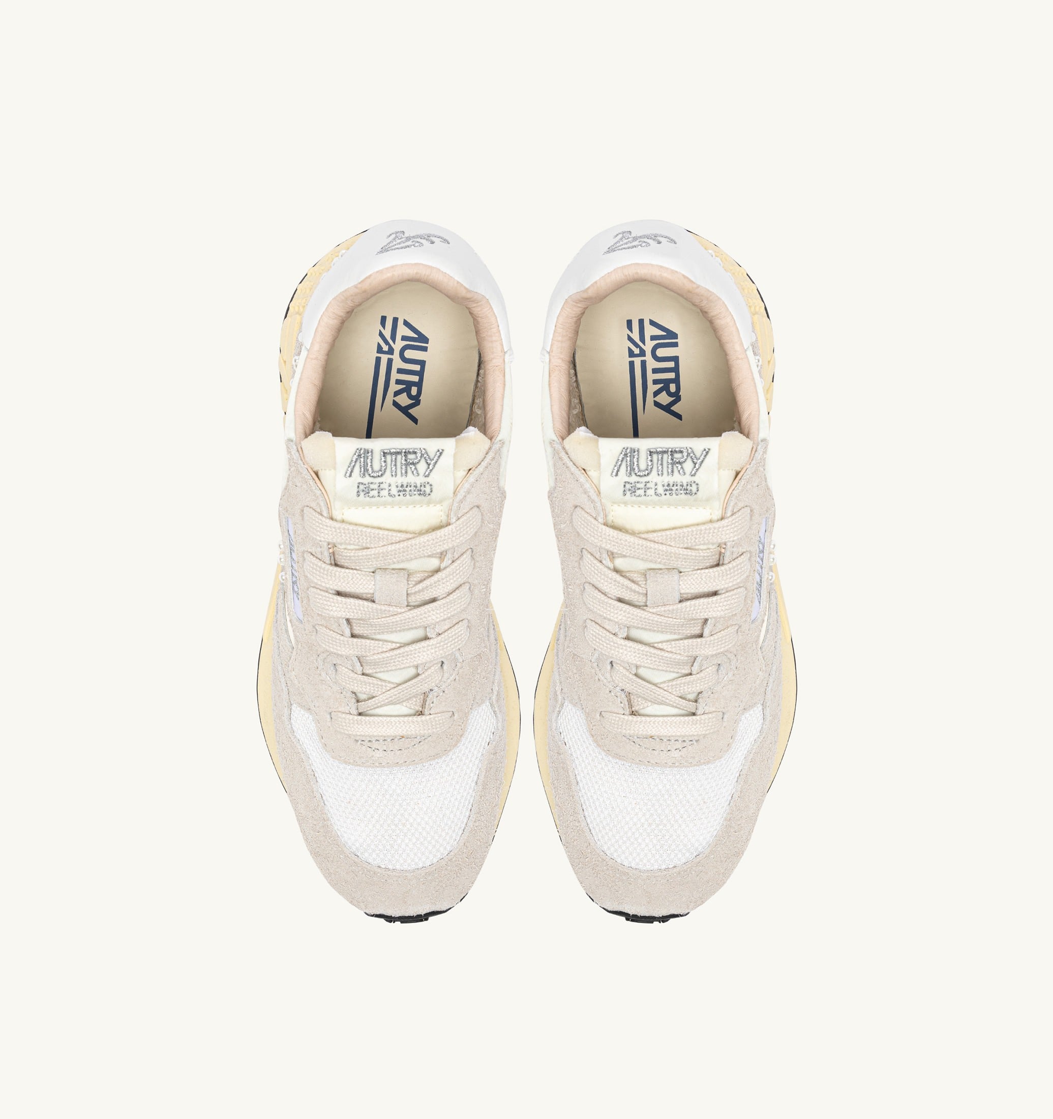 SNEAKERS REELWIND LOW IN NYLON E SUEDE BIANCO