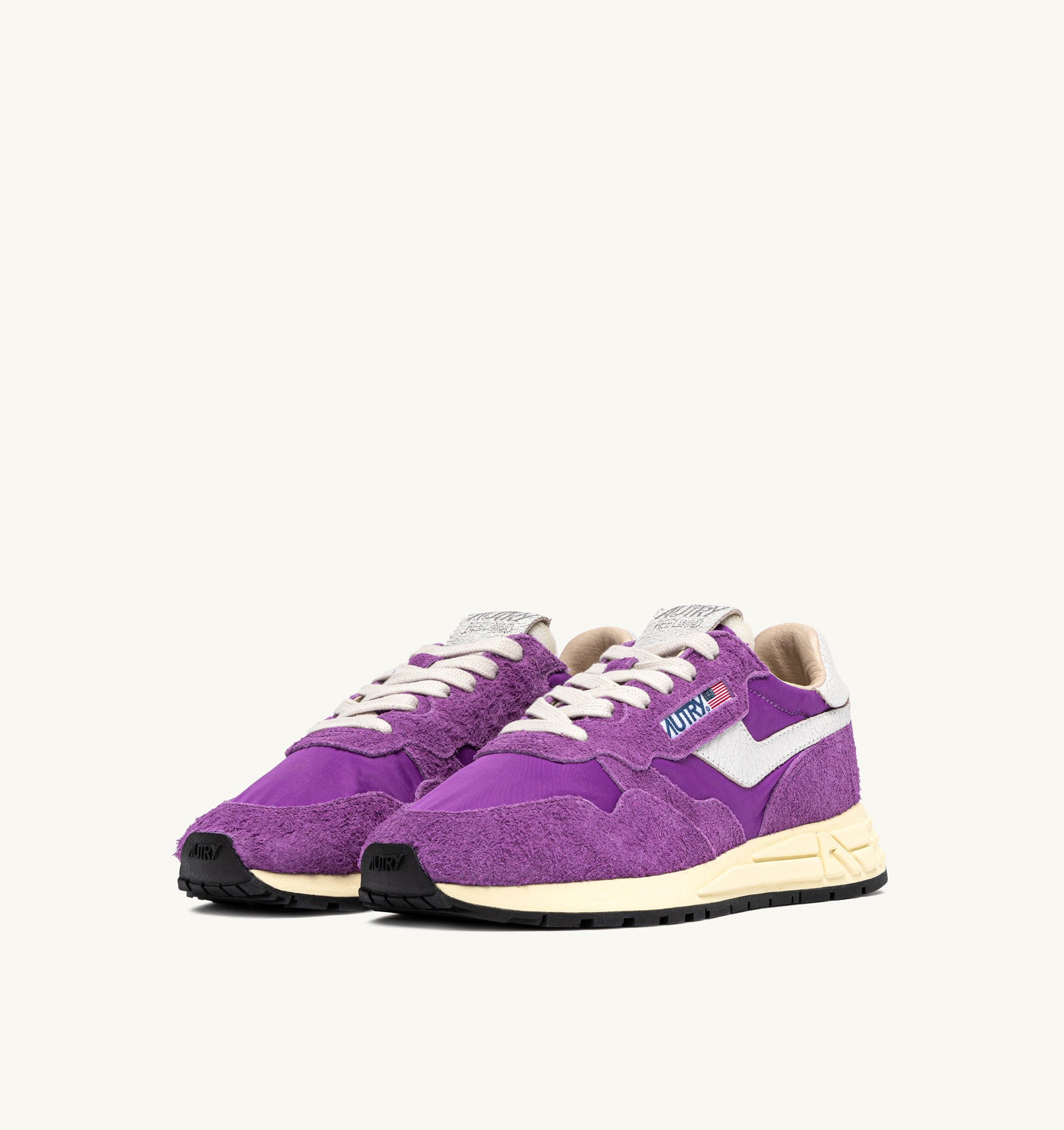 SNEAKERS REELWIND LOW IN NYLON E SUEDE BIANCO E DEWBERRY
